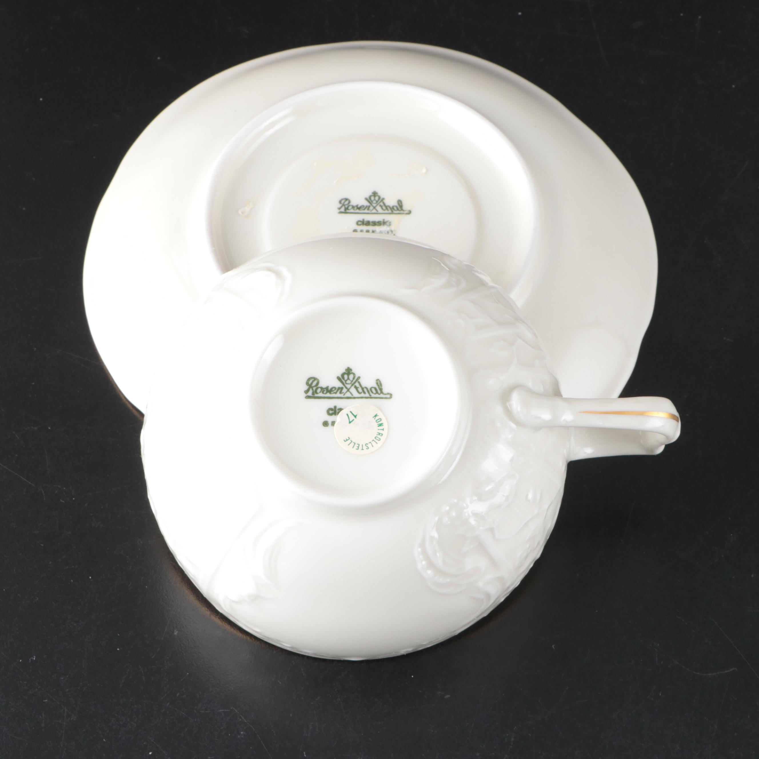 Rosenthal-Continental "Gold Band Sanssouci, Ivory" Porcelain Dinnerware and More