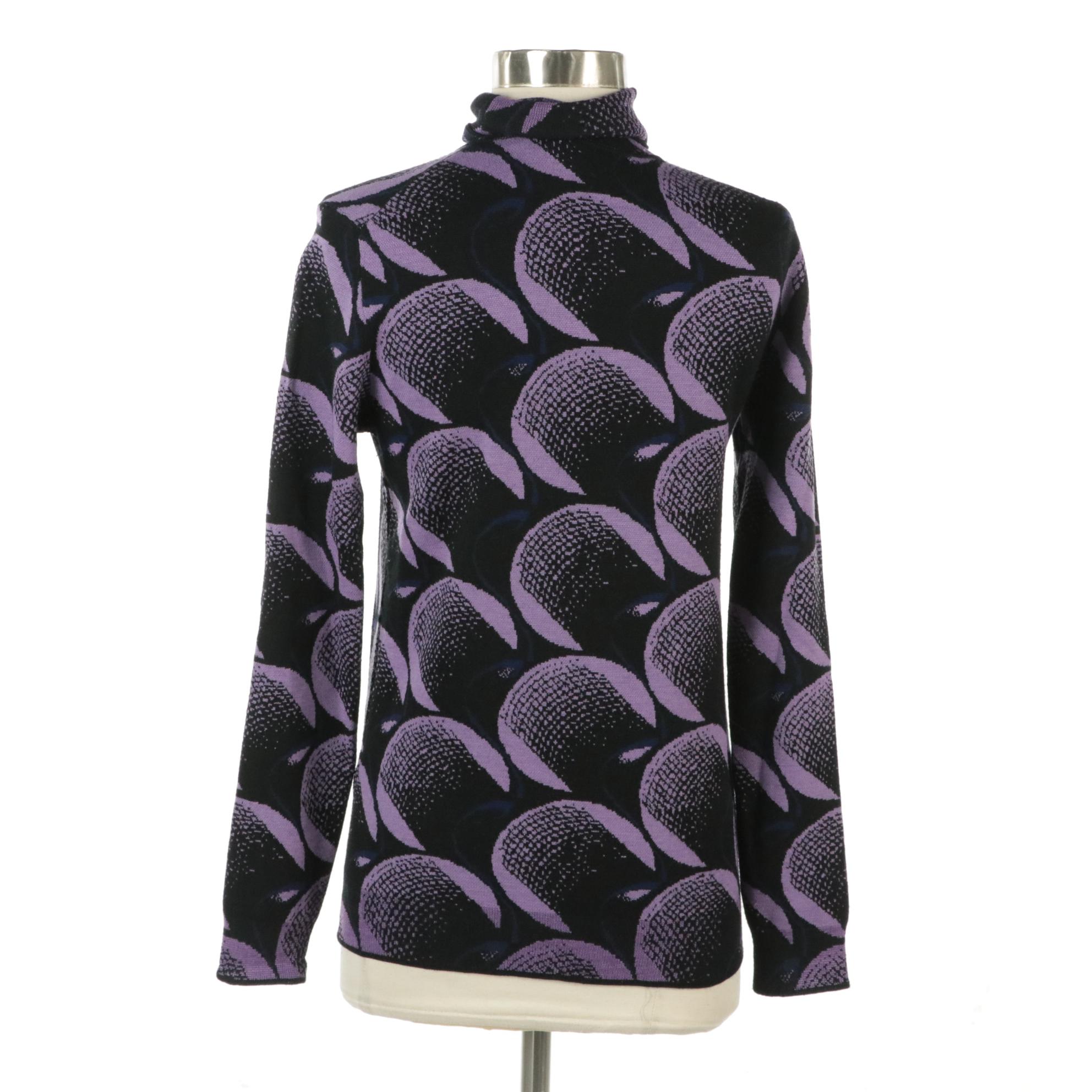 Prada Wool Blend Turtleneck Sweater