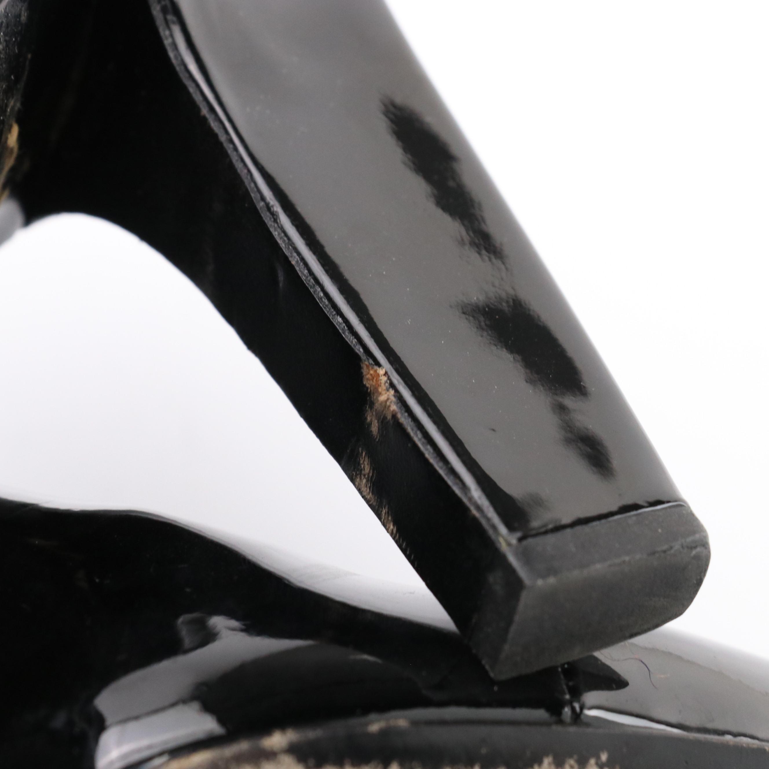 Prada Booties in Black Patent Leather