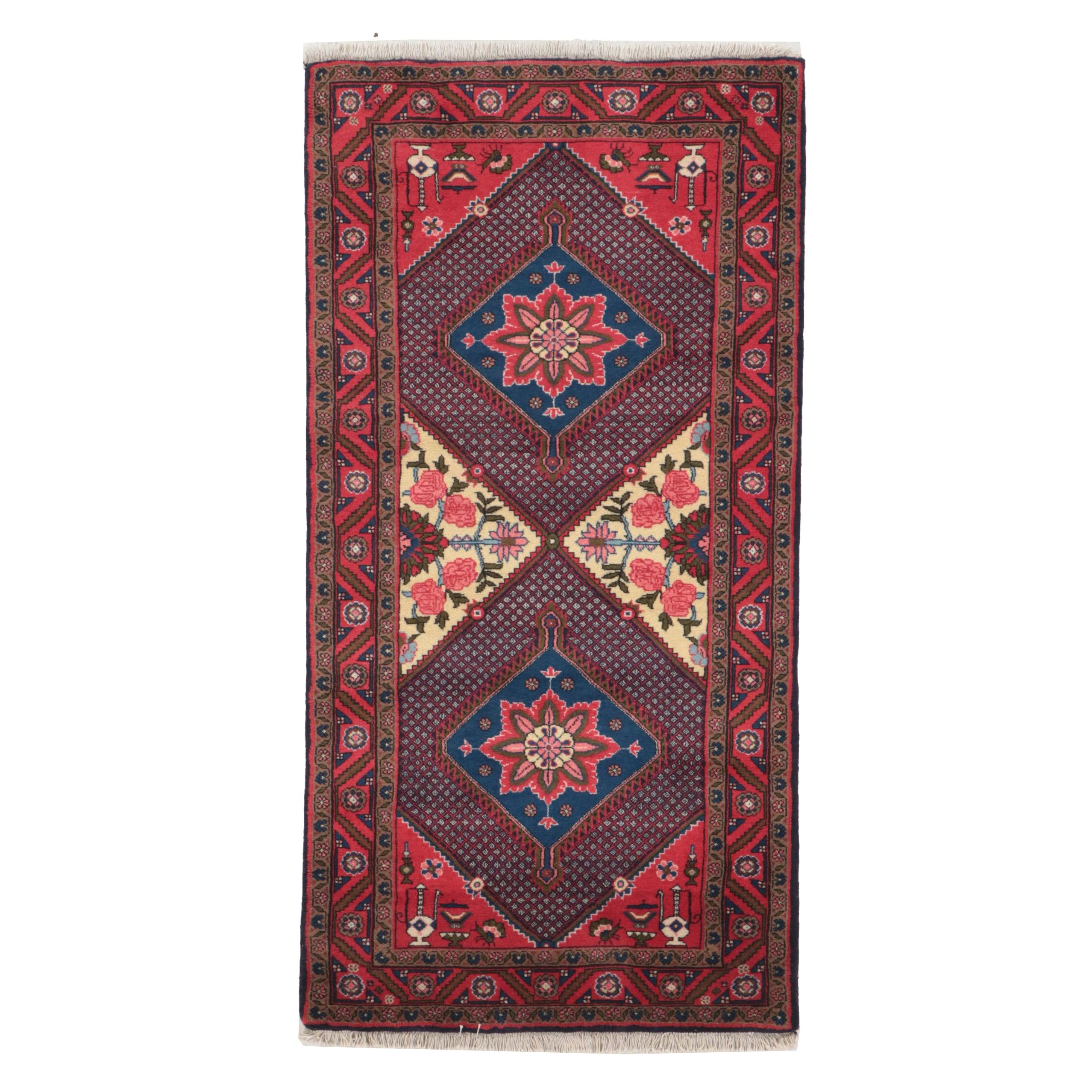 3'1 x 6'3 Hand-Knotted Persian Bijar Area Rug
