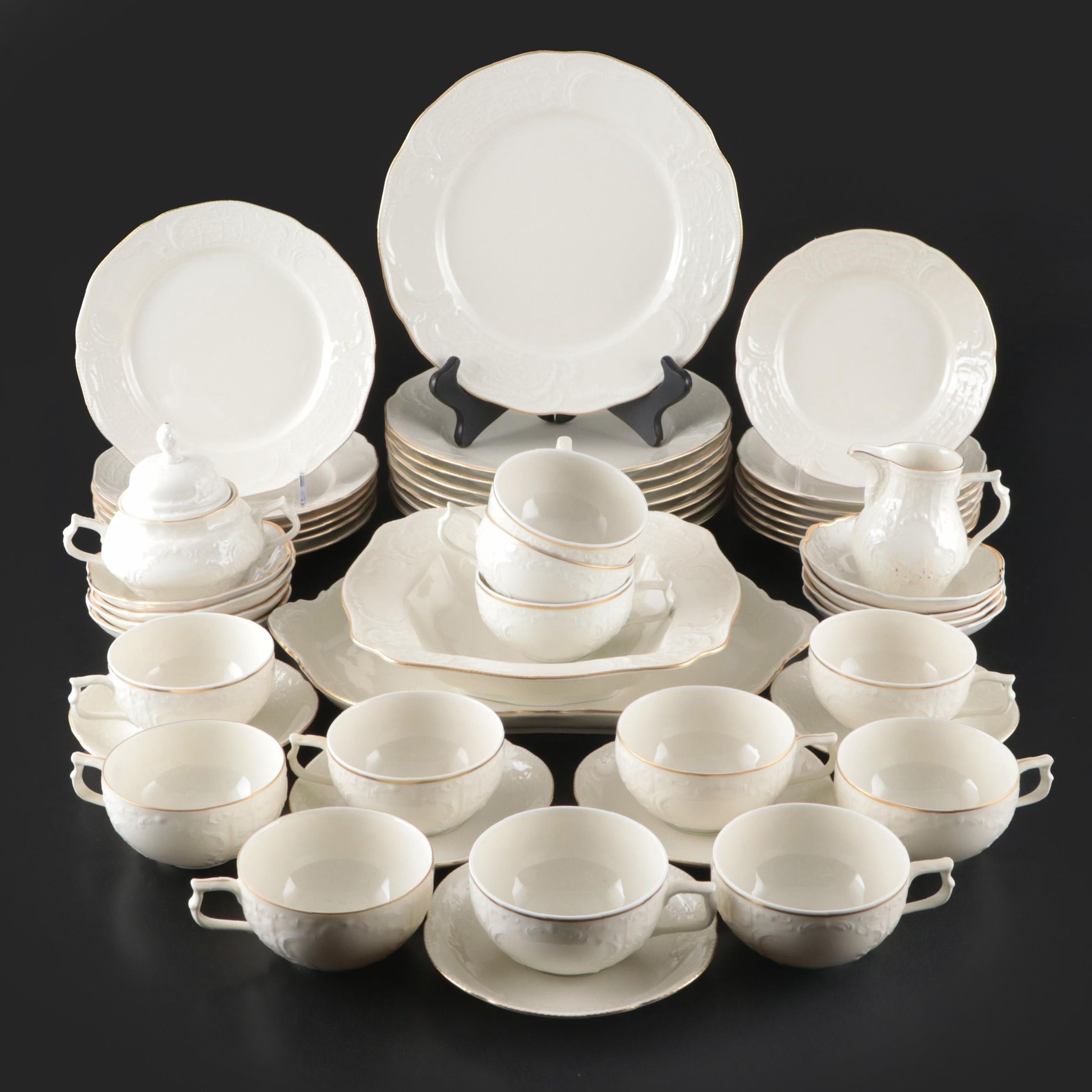 Rosenthal-Continental "Gold Band Sanssouci, Ivory" Porcelain Dinnerware and More