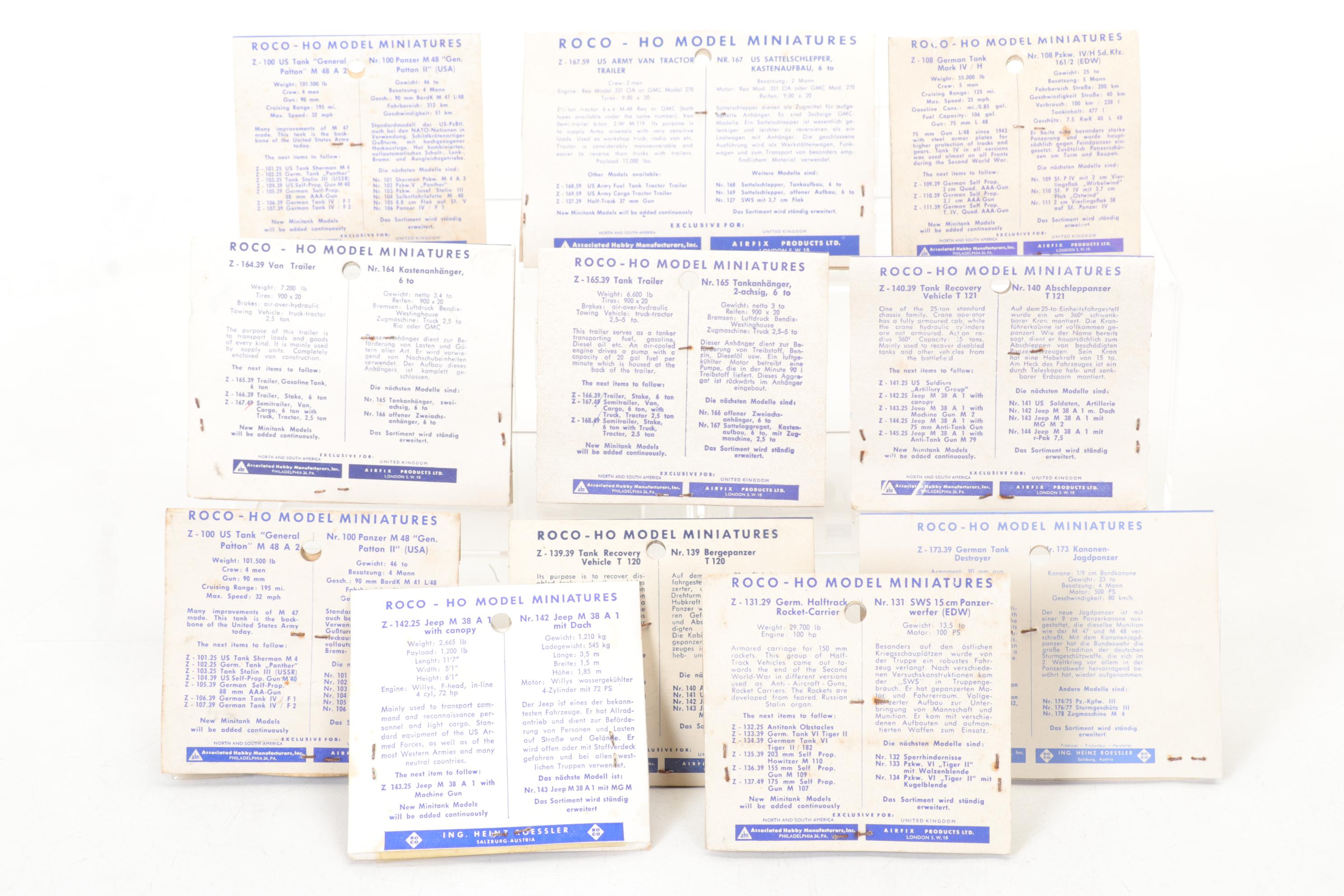 Roco Minitanks HO Scale Plastic Tanks and Military Vehicles