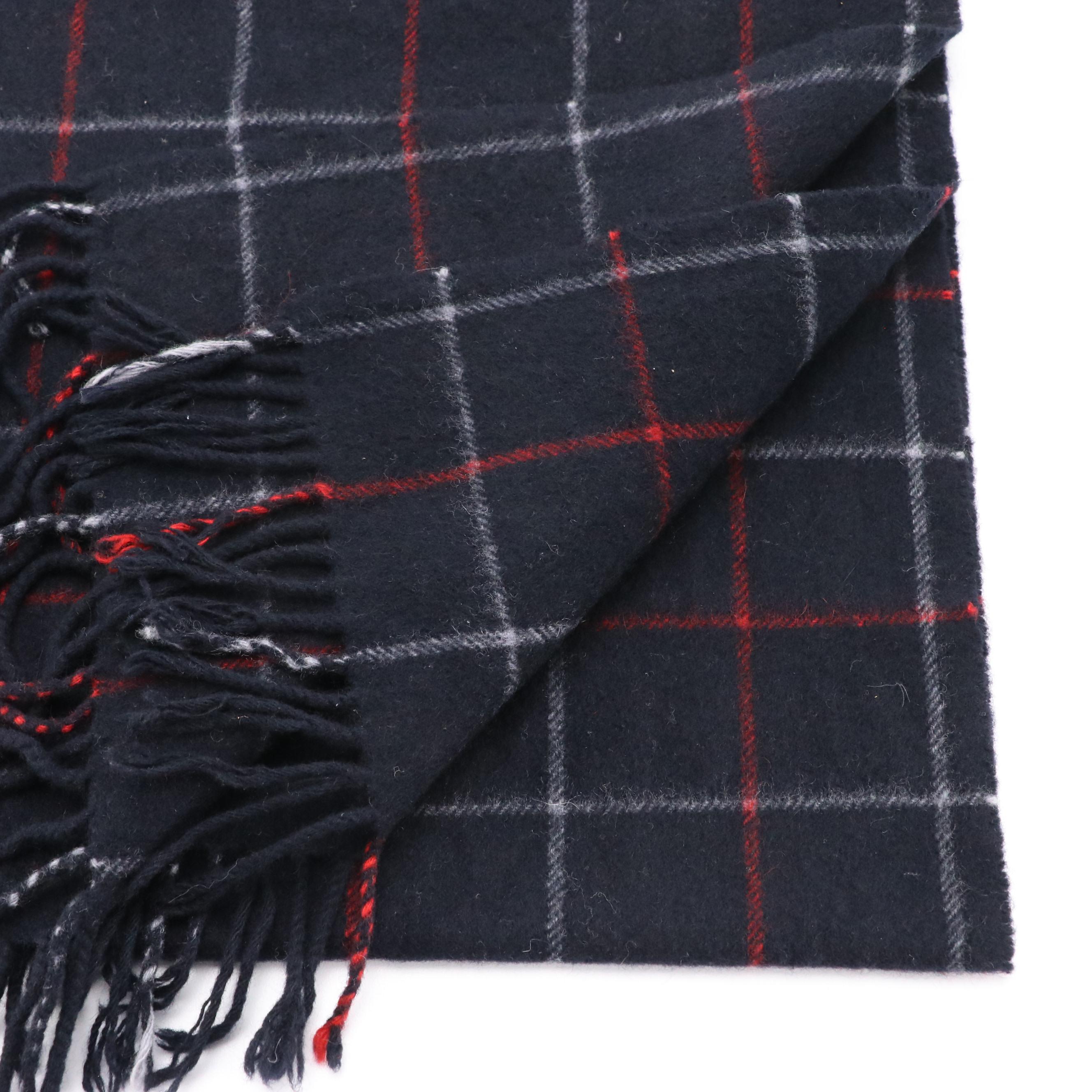 Burberrys Fringe Scarf in Nova Check Cashmere