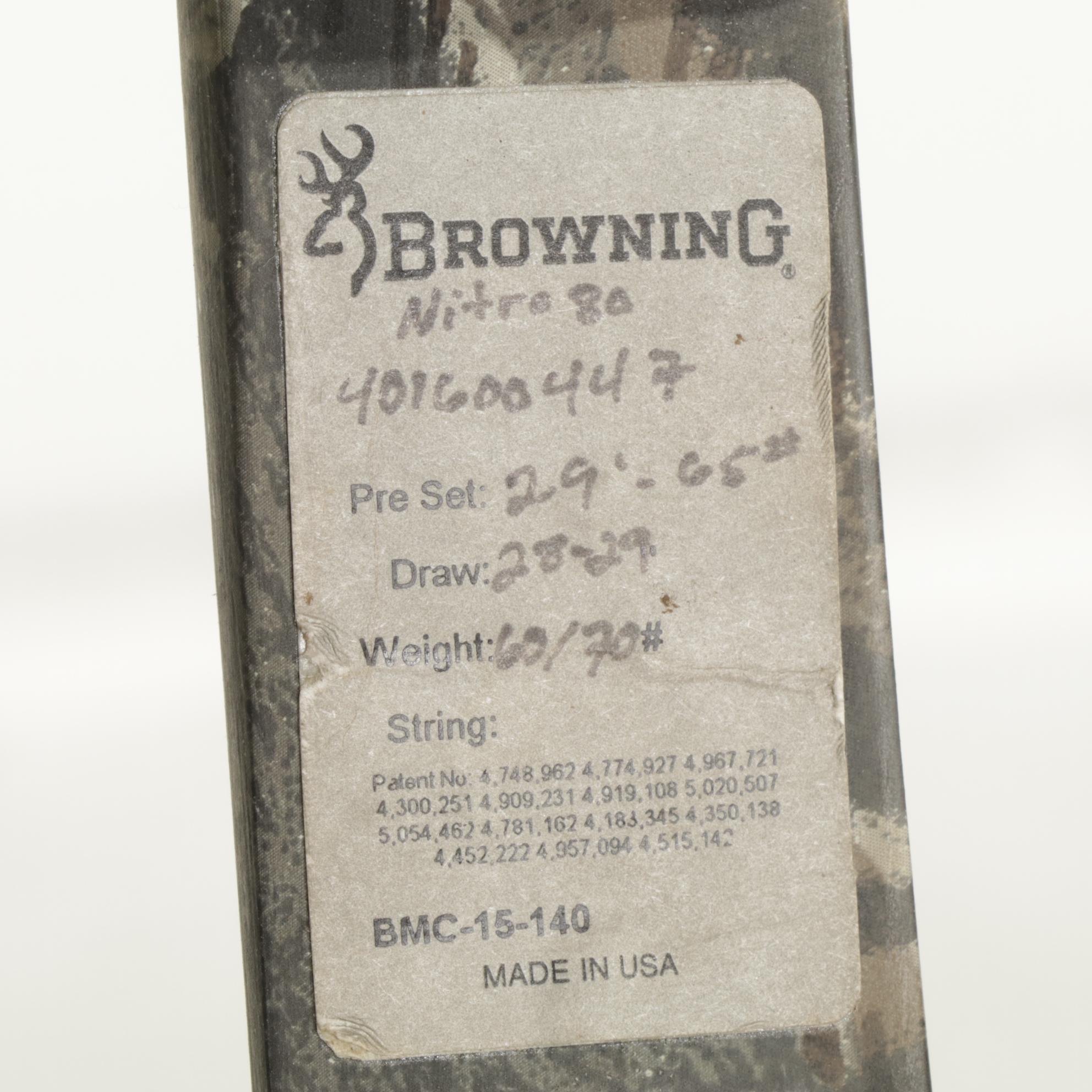 Browning Nitro 80 Compound Bow and Quiver