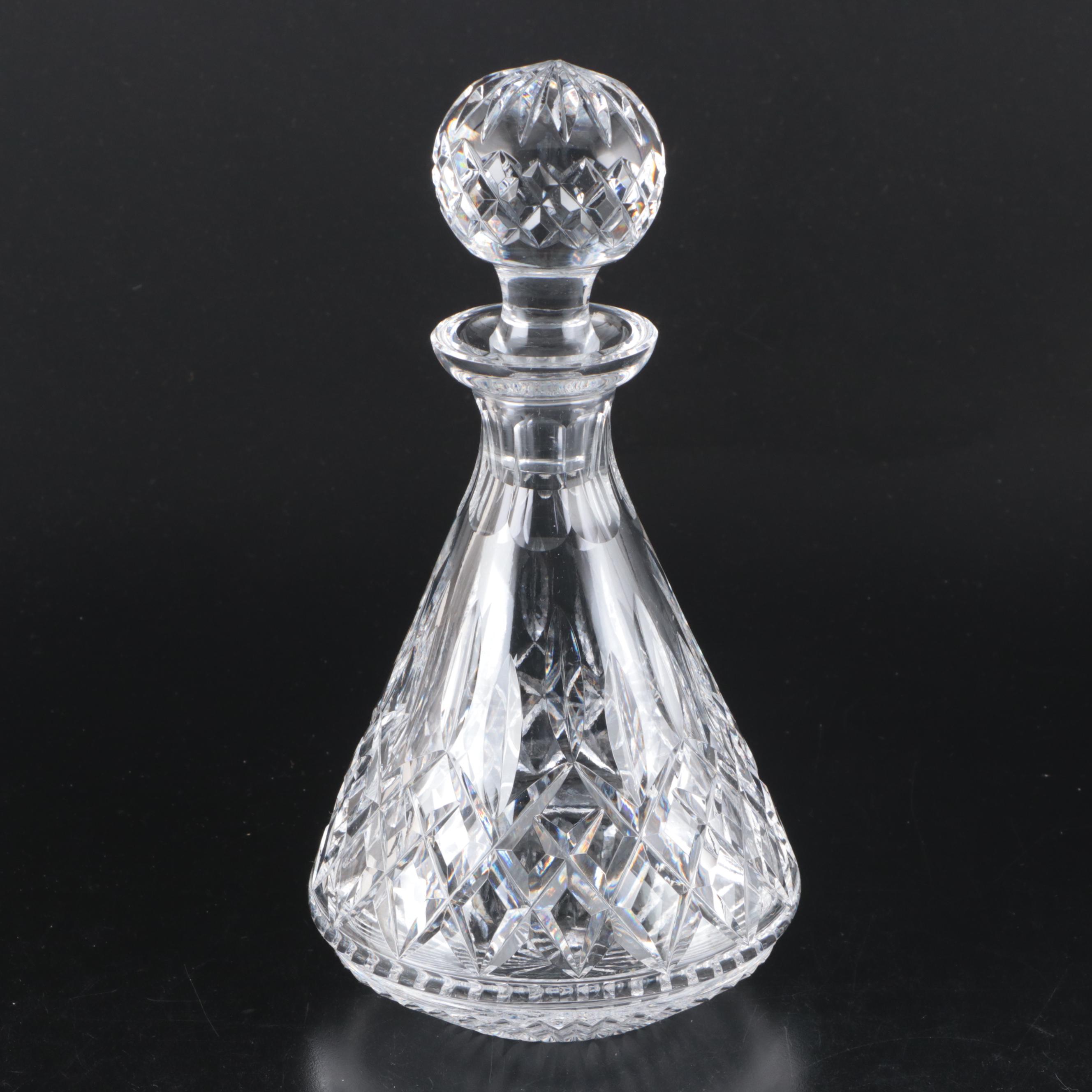 Waterford "Lismore" Crystal Roly Poly Decanter and Brandy Snifters