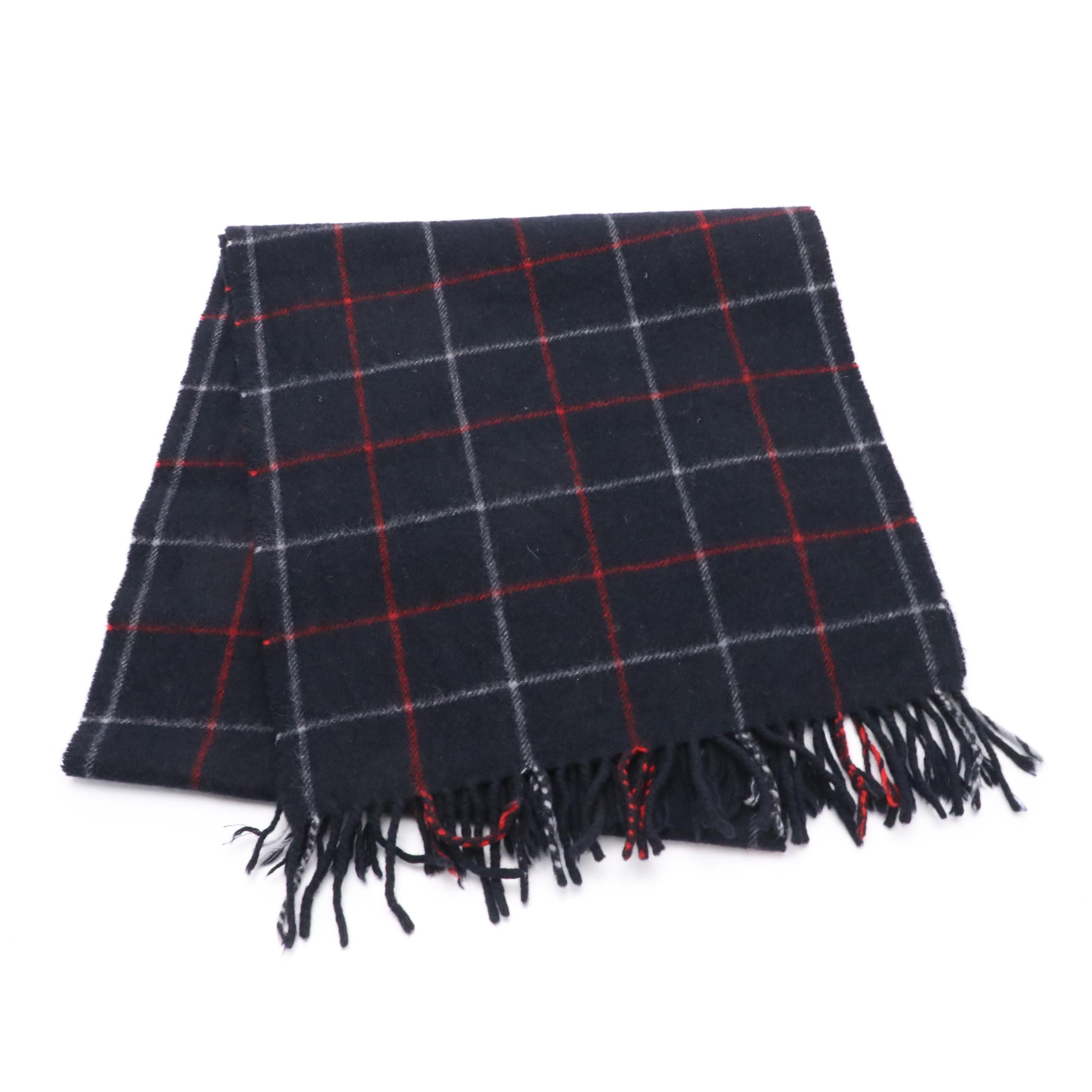 Burberrys Fringe Scarf in Nova Check Cashmere