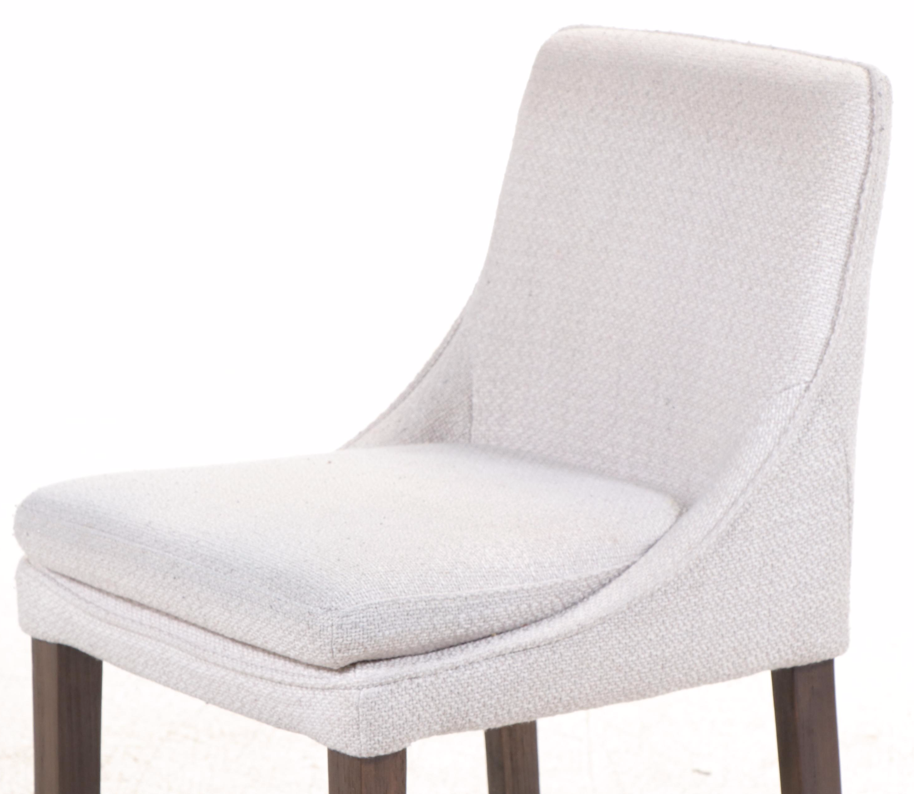 Four Arhaus Furniture Upholstered Hardwood Counter Stools