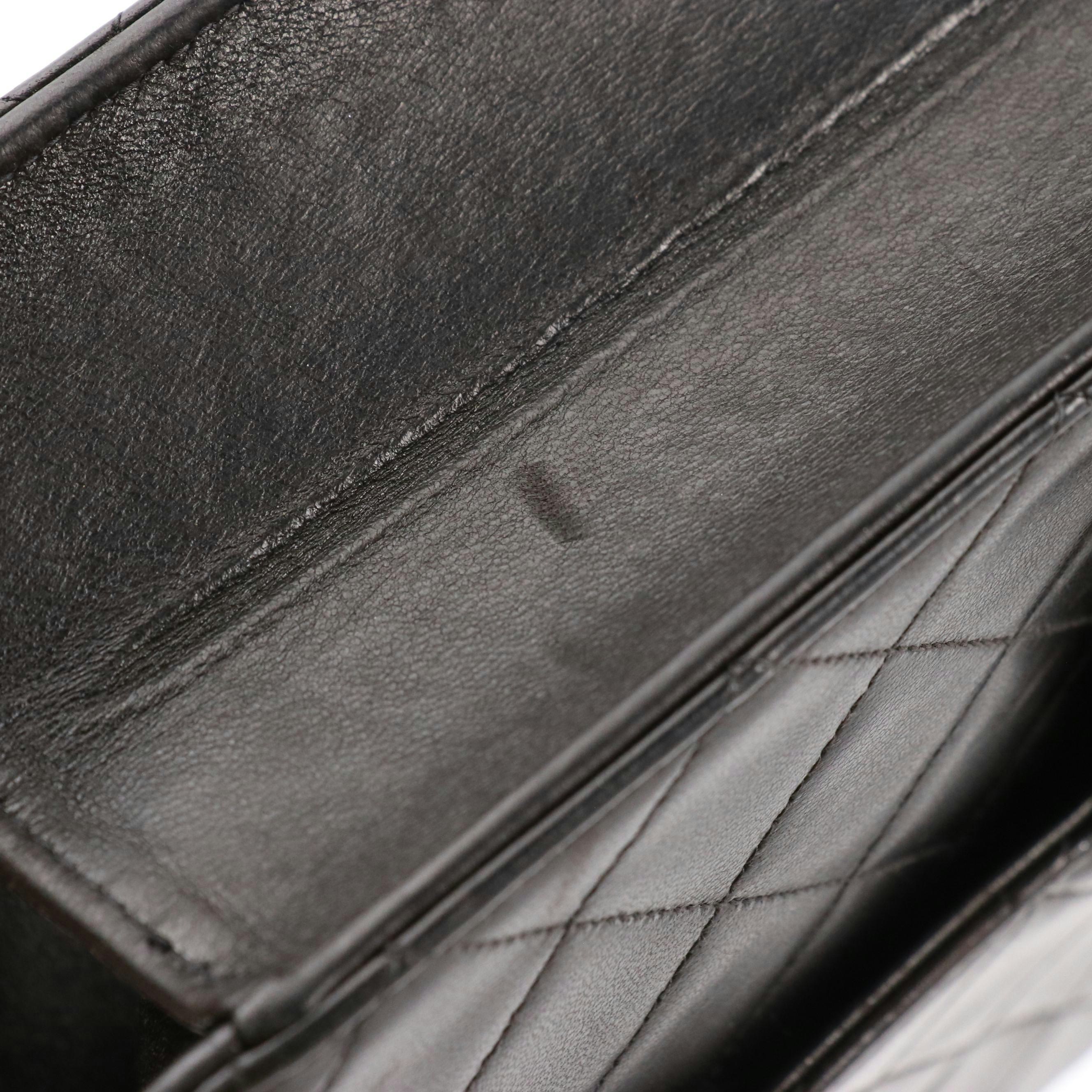 Chanel Classic Flap Shoulder Bag in Diamond Quilted Dark Brown Leather