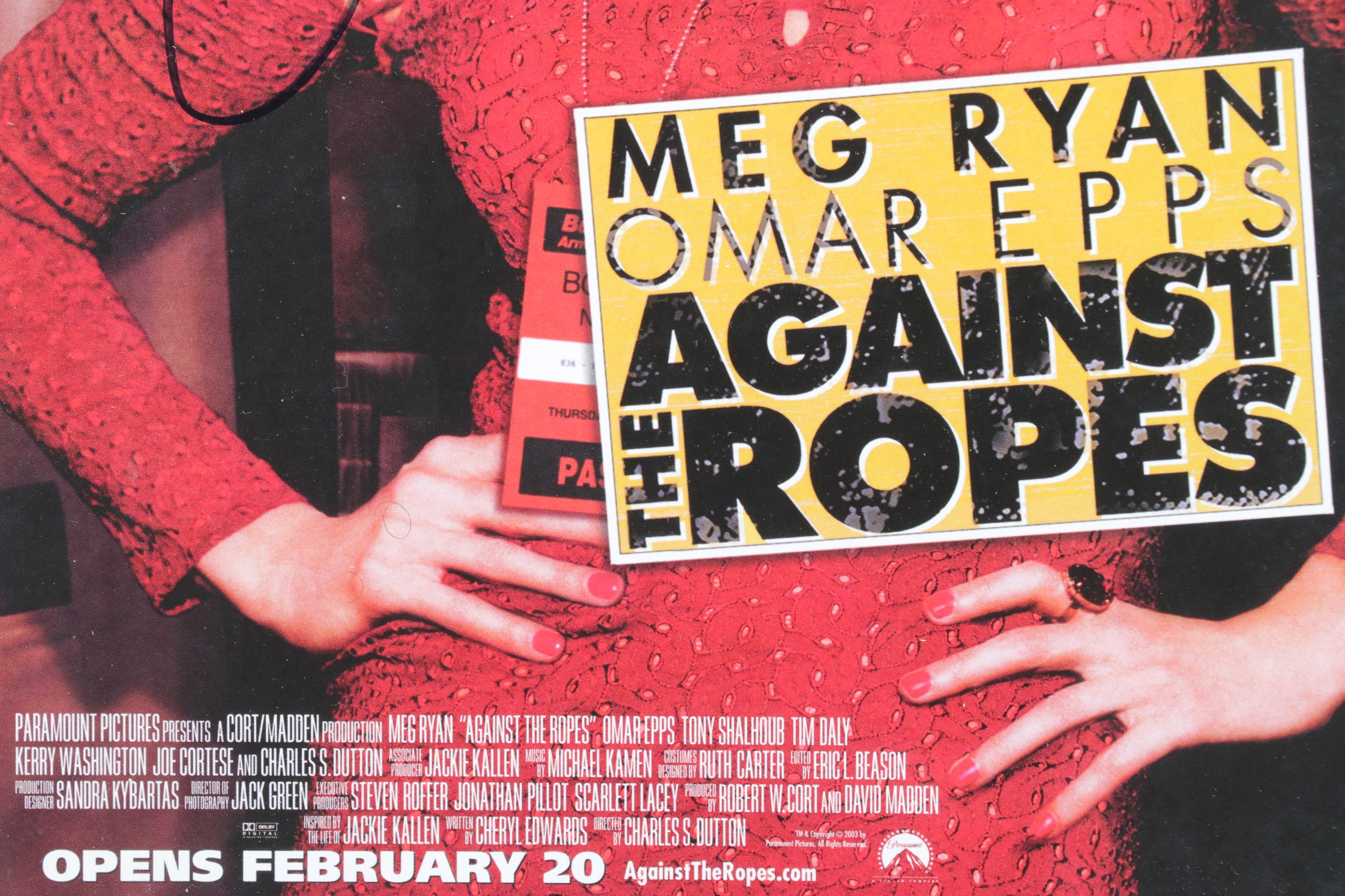 Omar Epps Signed "Against the Ropes" Movie Poster