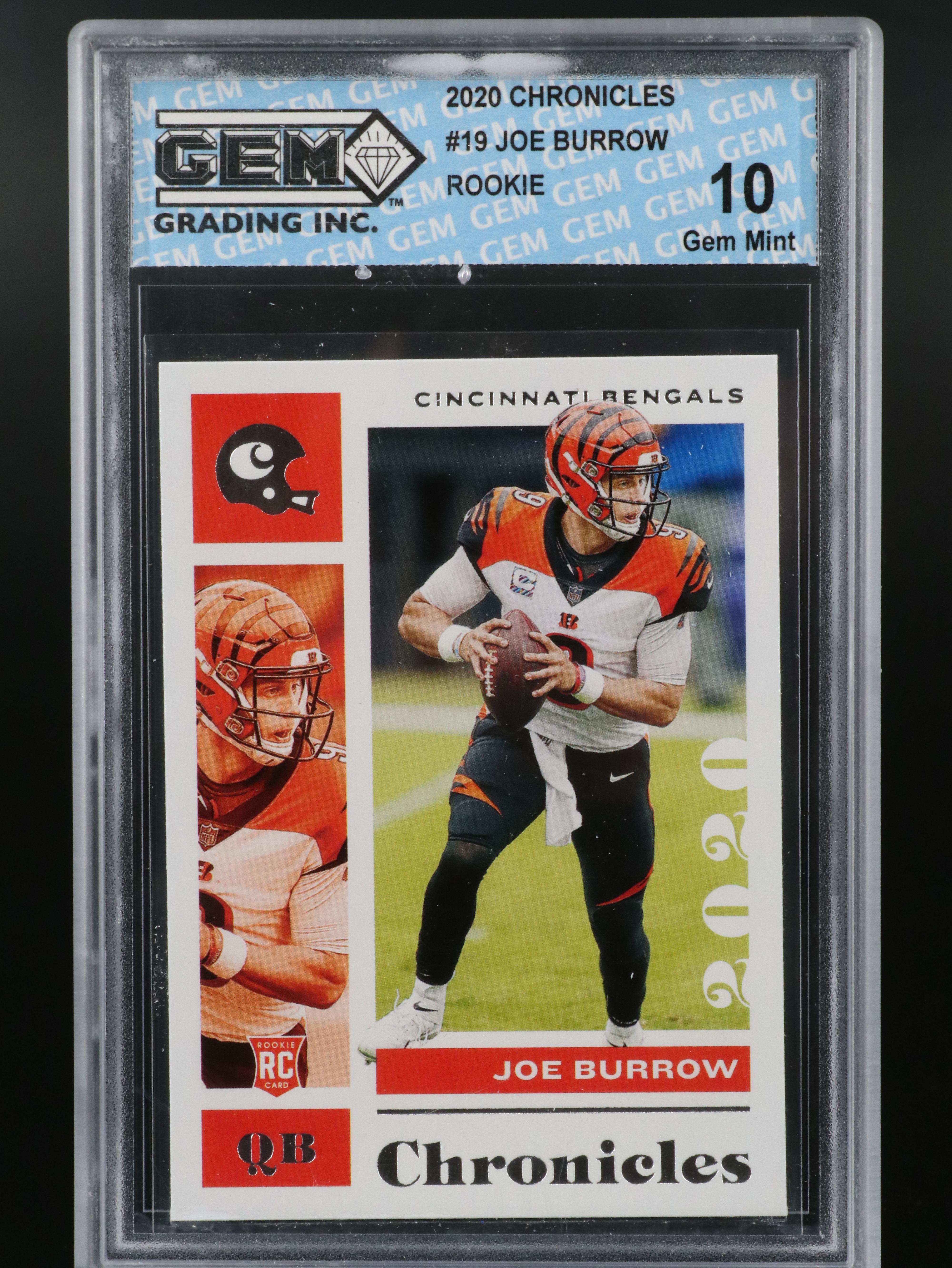 2020 Chronicles Joe Burrow Slabbed Rookie Football Cards with More