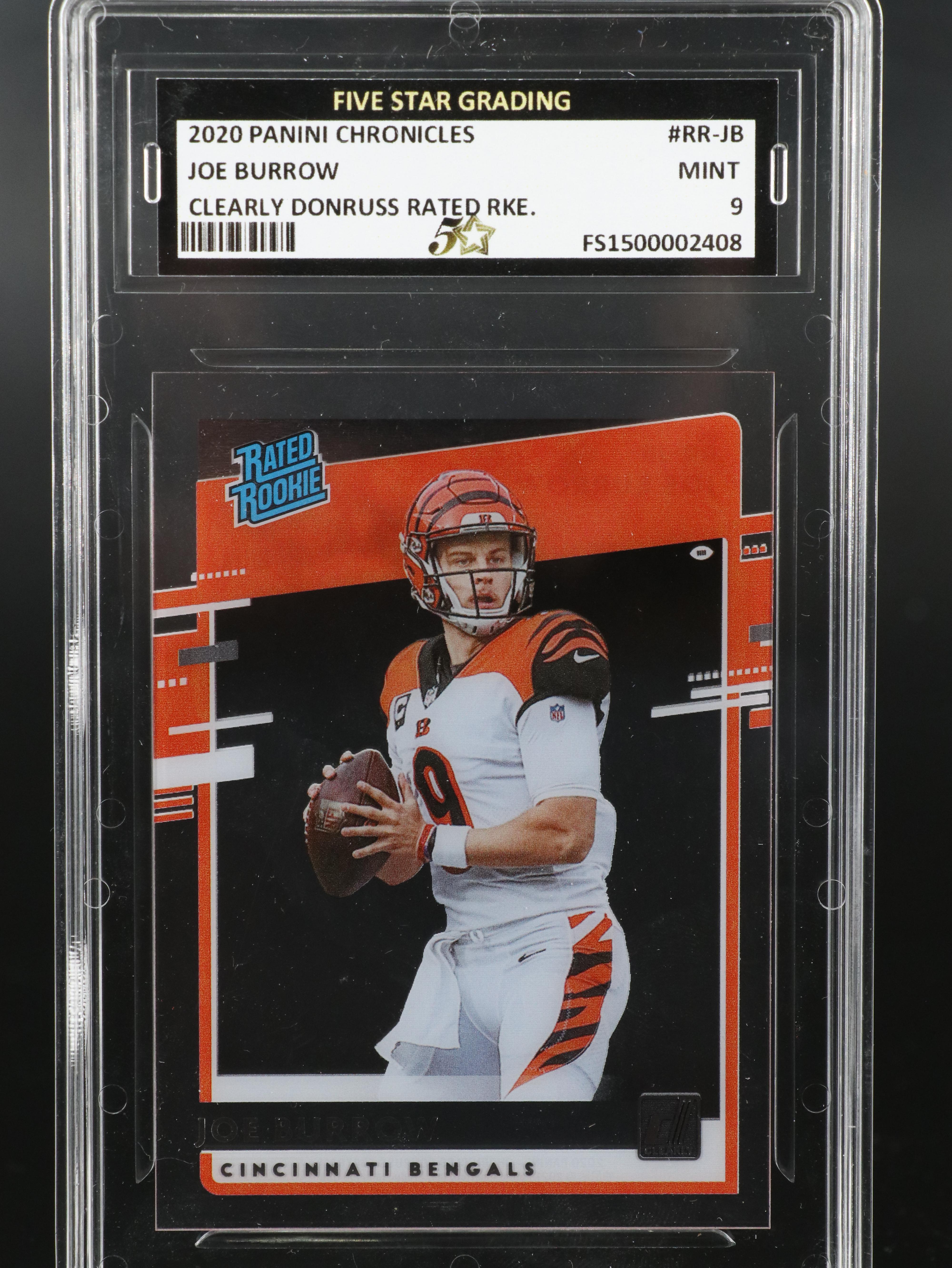 2020 Chronicles Joe Burrow Slabbed Rookie Football Cards with More