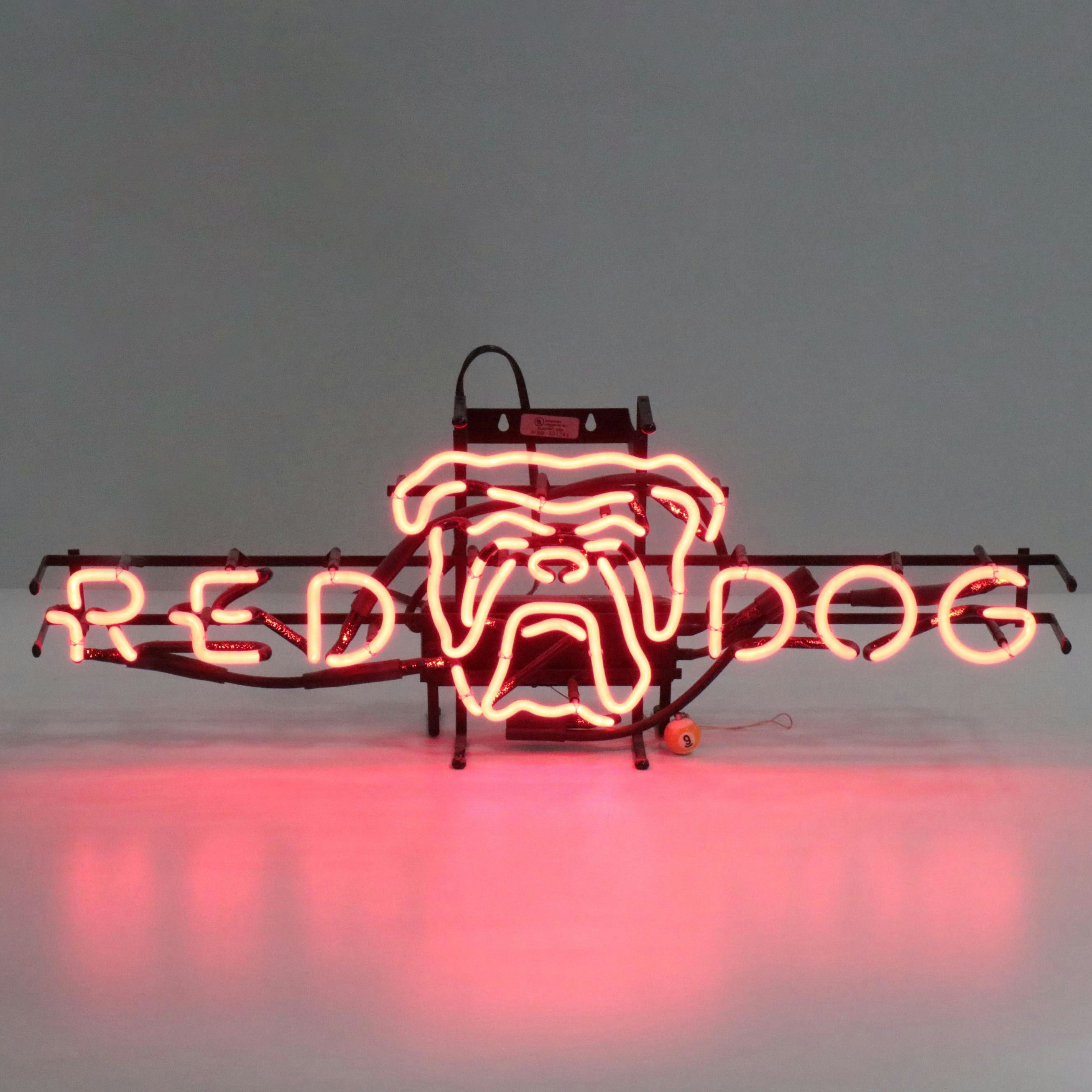 Red Dog Beer Advertising Neon Sign, 1995