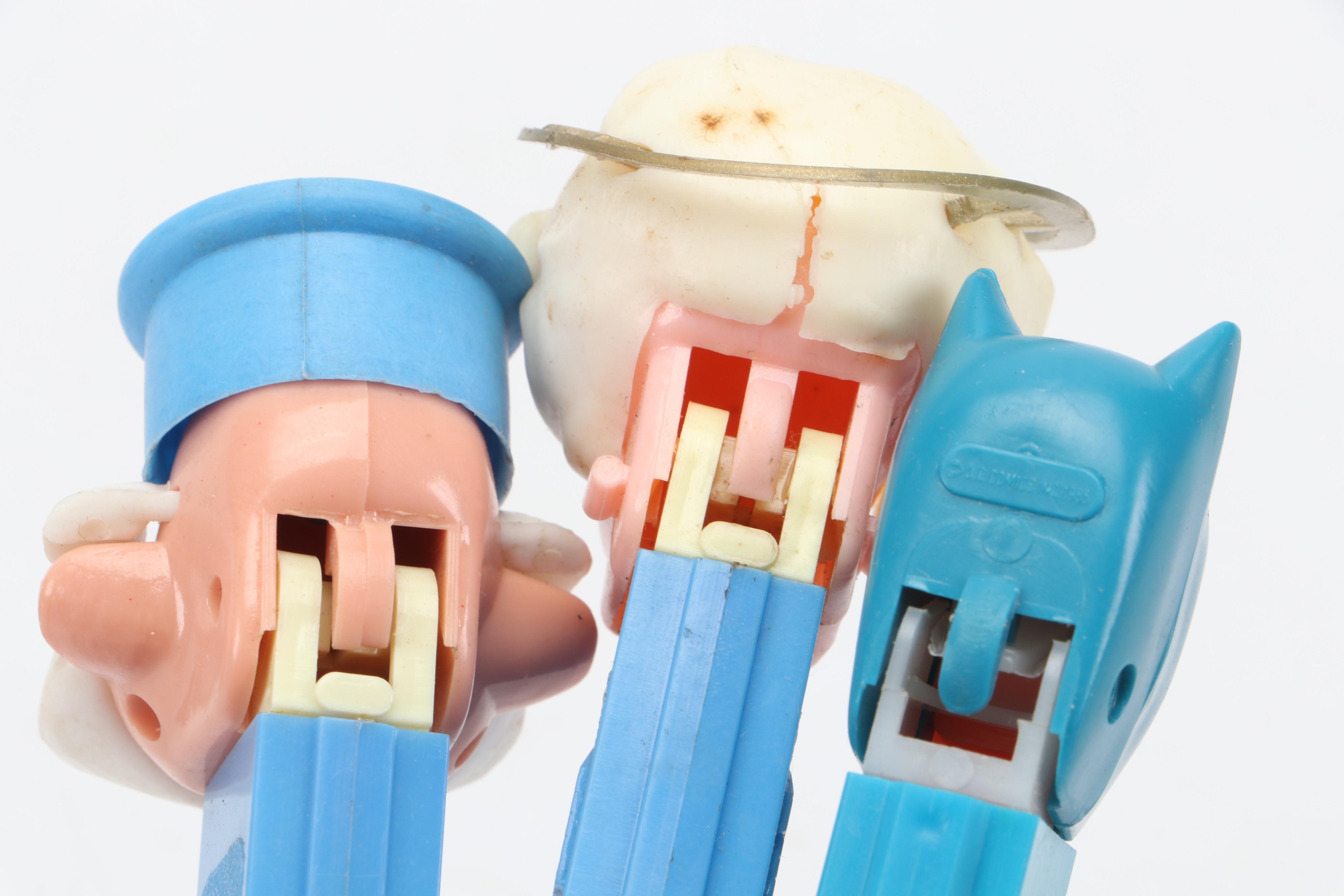 PEZ Dispensers Featuring Snowman Heads, Batman and More