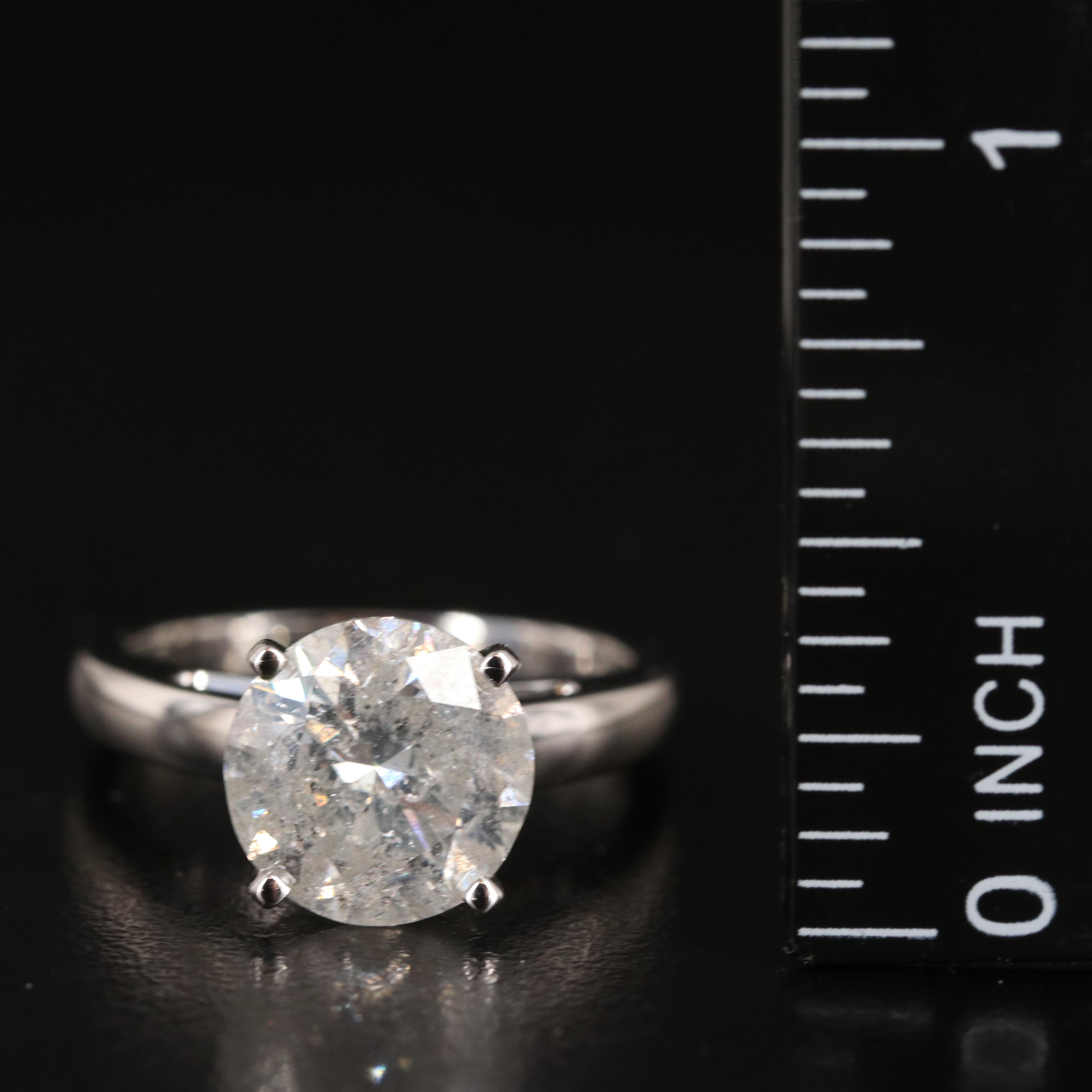 14K 4.08 CT Diamond Solitaire Ring