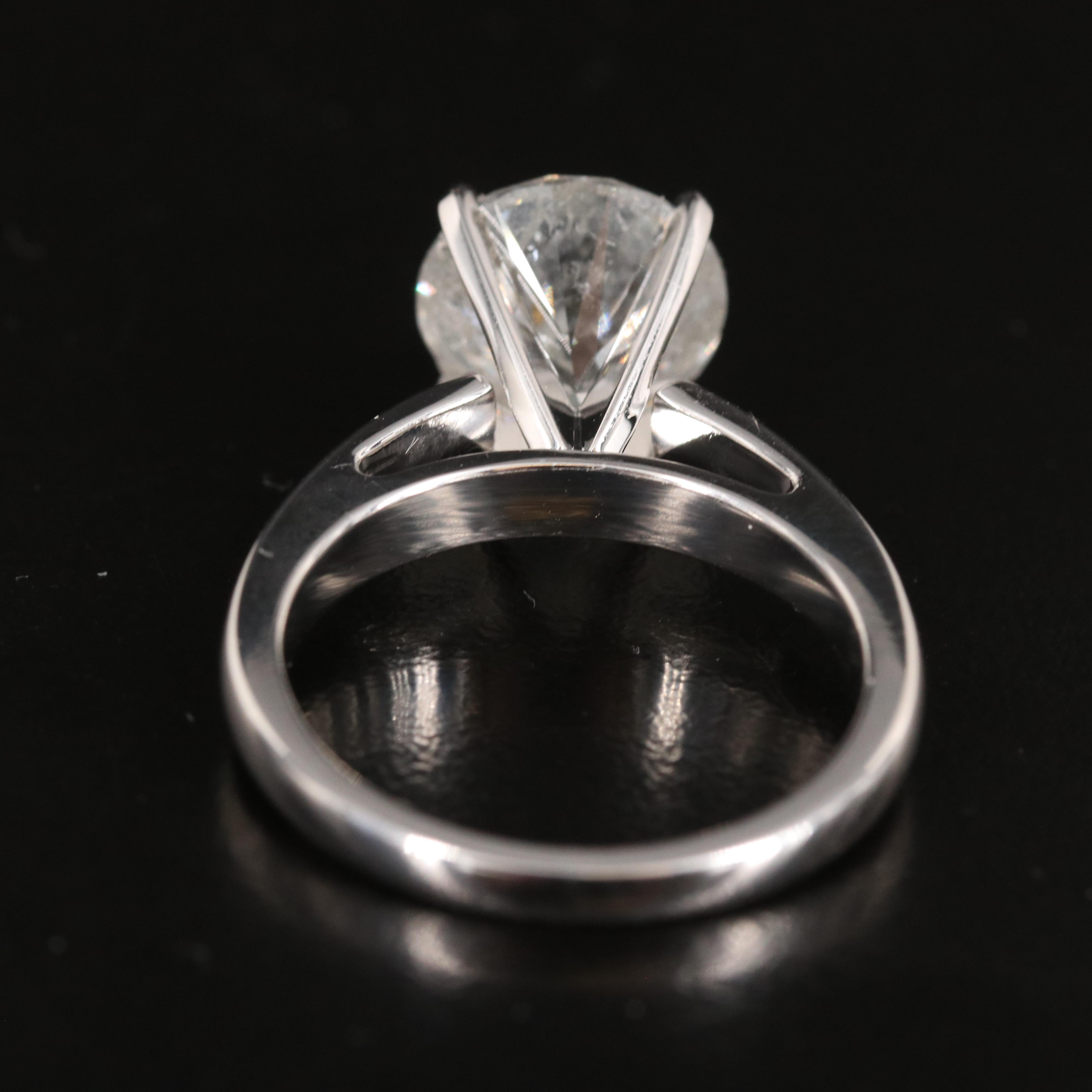 14K 4.08 CT Diamond Solitaire Ring