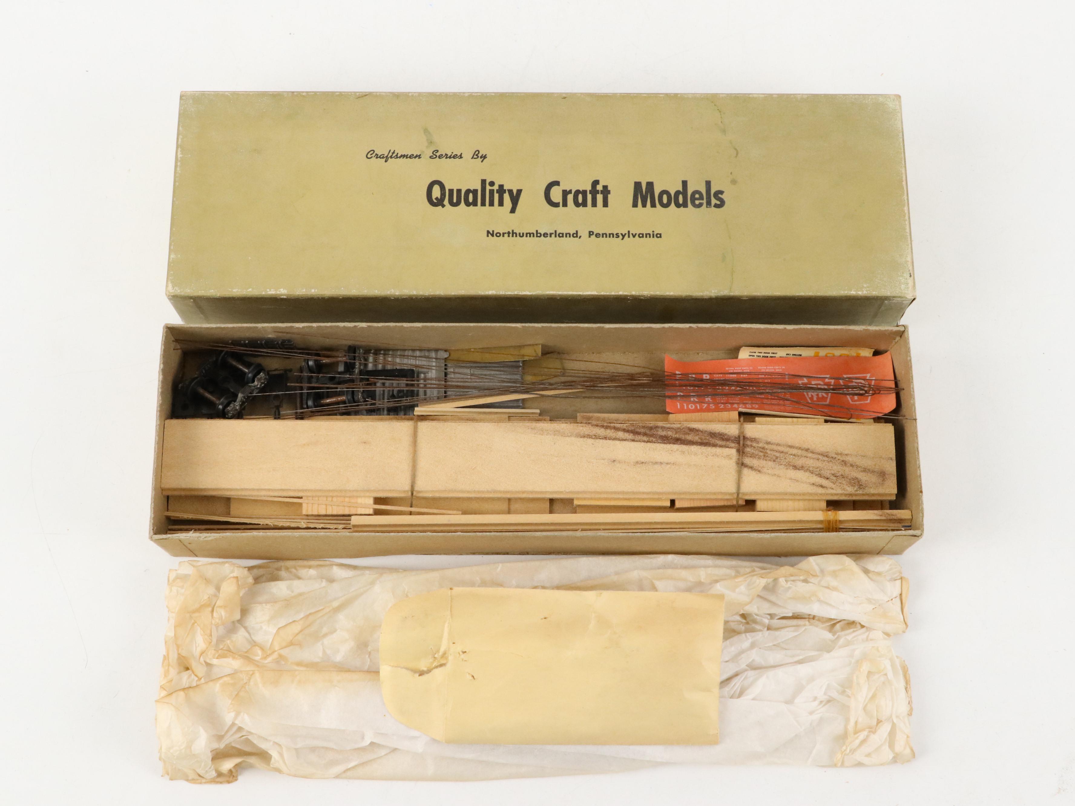 Walthers Models, Strombecker and Quality Craft Models Wood Train Model Kits