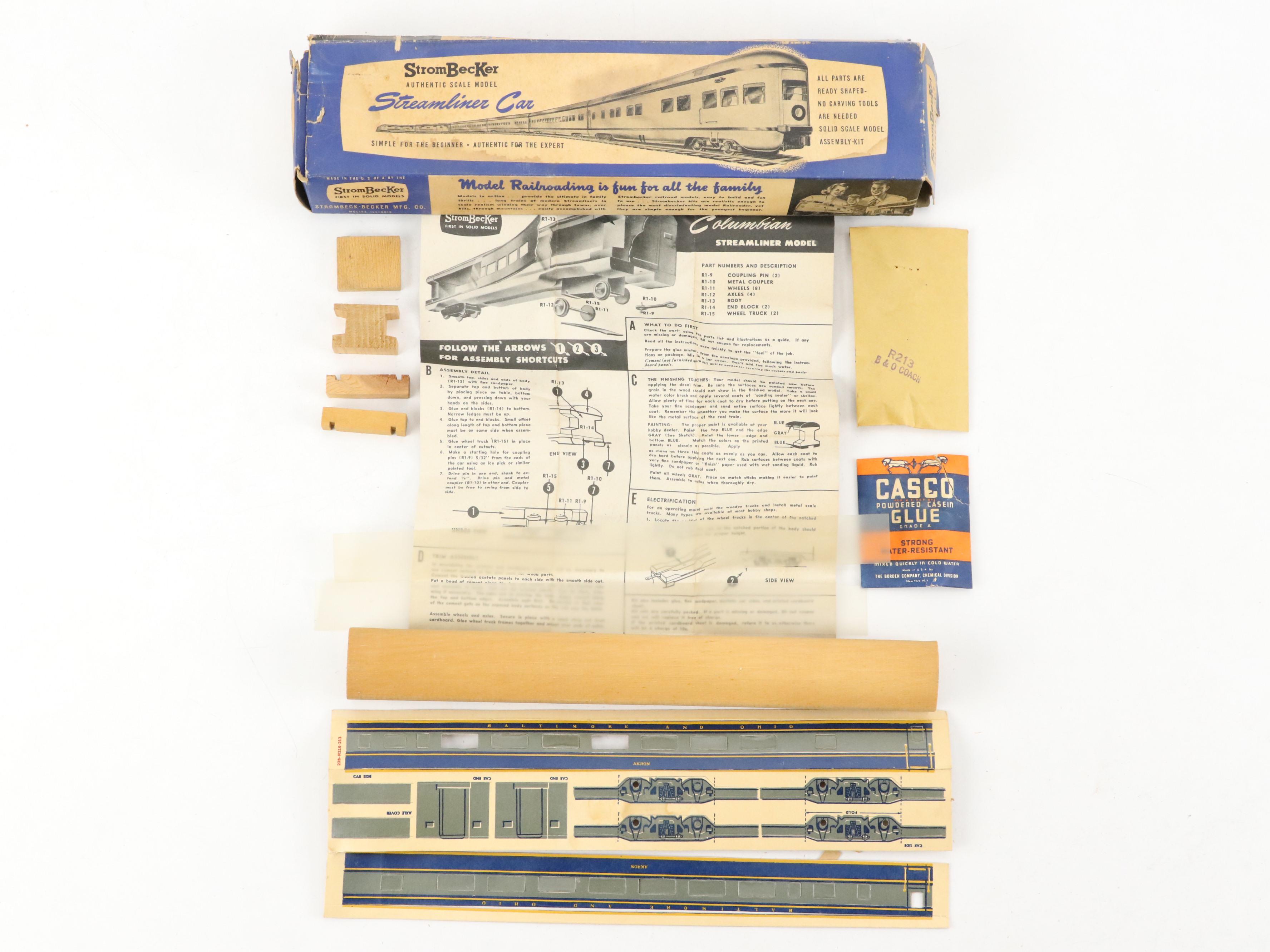 Walthers Models, Strombecker and Quality Craft Models Wood Train Model Kits