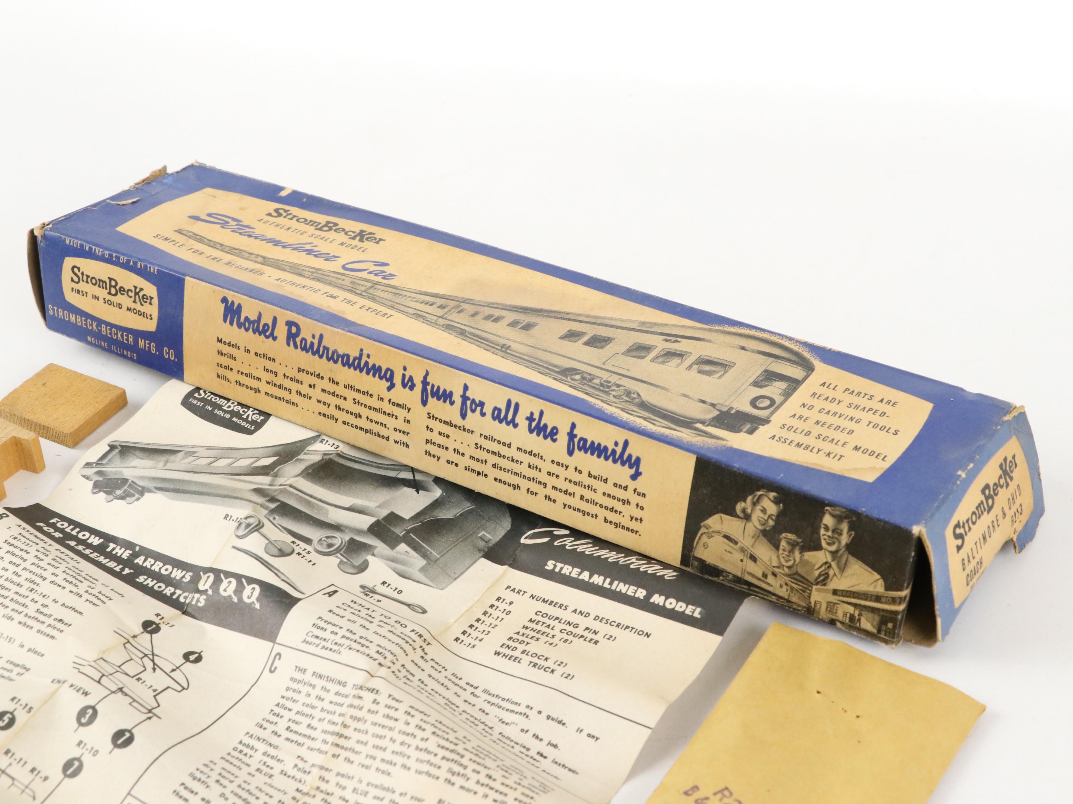 Walthers Models, Strombecker and Quality Craft Models Wood Train Model Kits