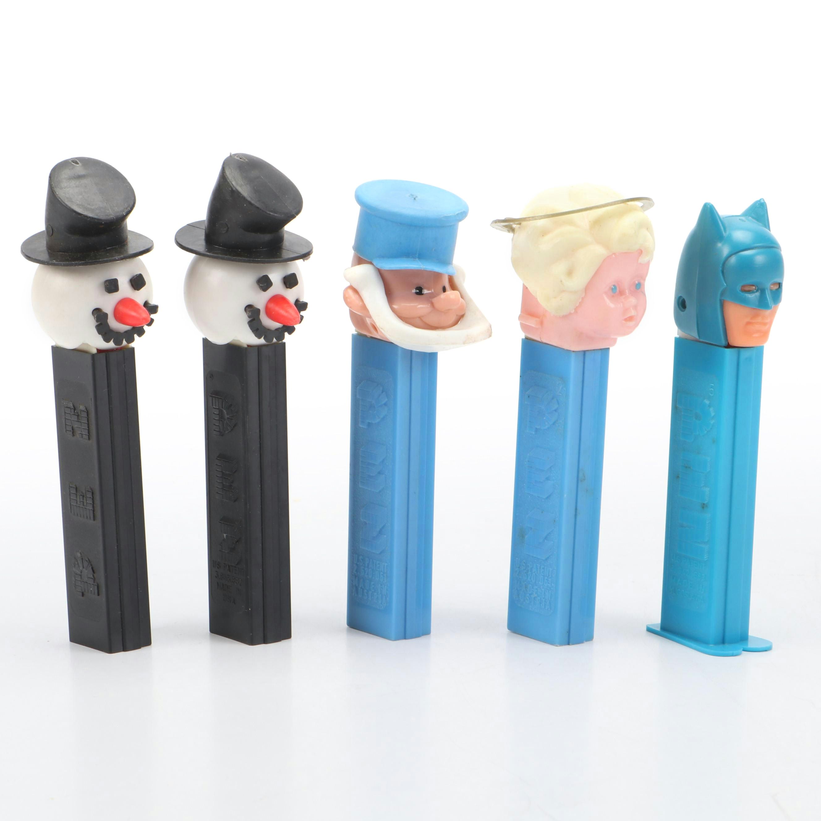 PEZ Dispensers Featuring Snowman Heads, Batman and More