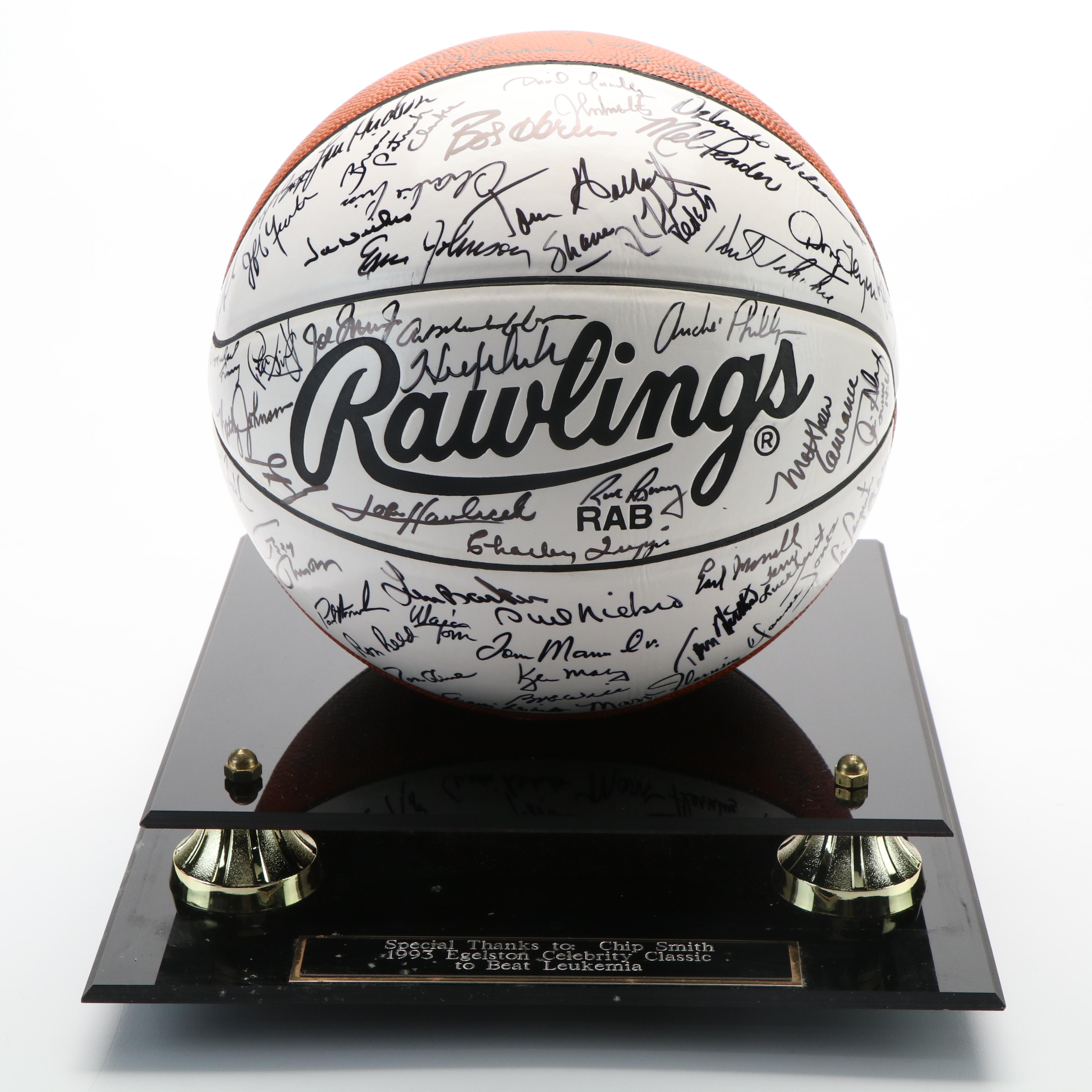 1993 Egelston Celebrity Classic Signed Basketball Featuring Tom Glavine and More