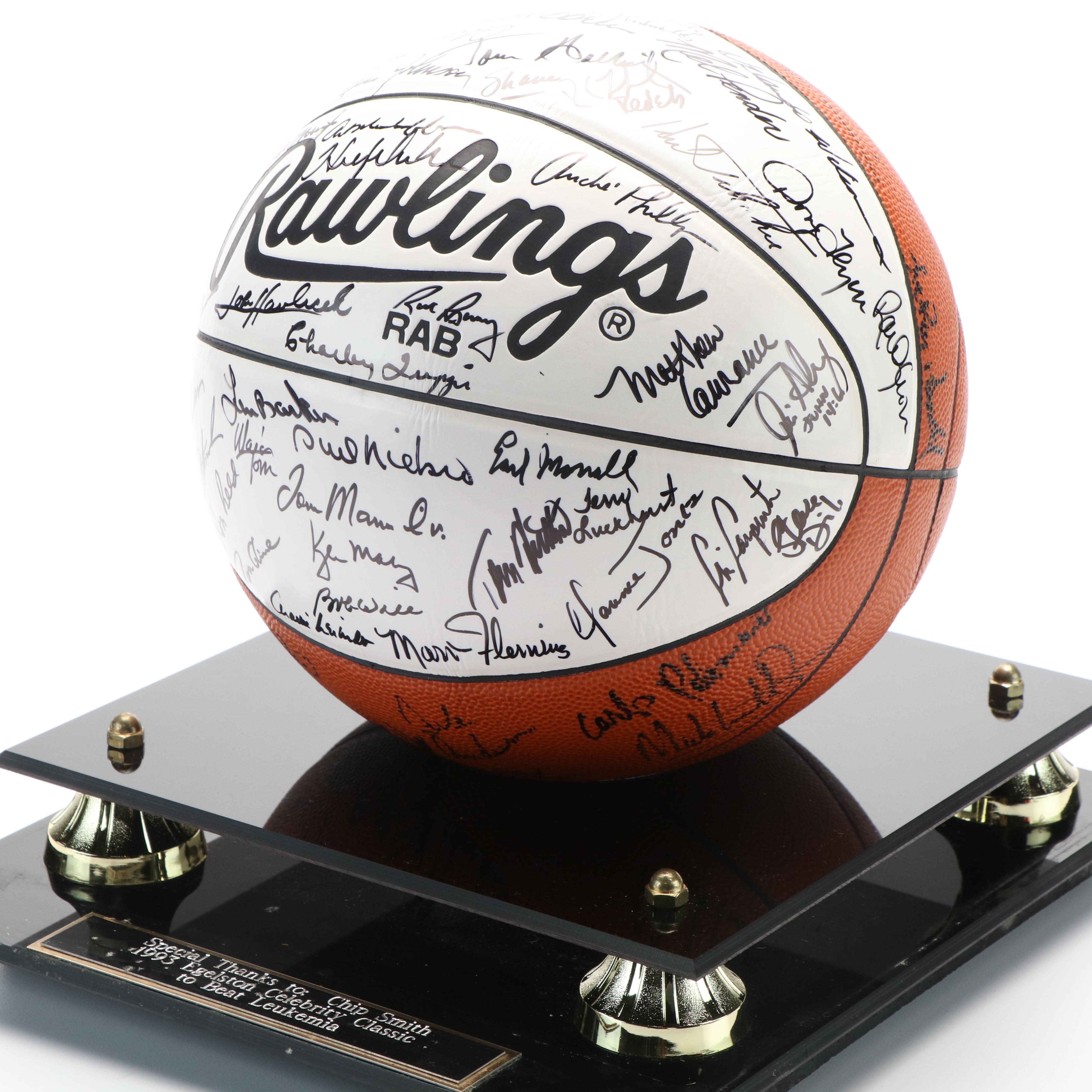 1993 Egelston Celebrity Classic Signed Basketball Featuring Tom Glavine and More