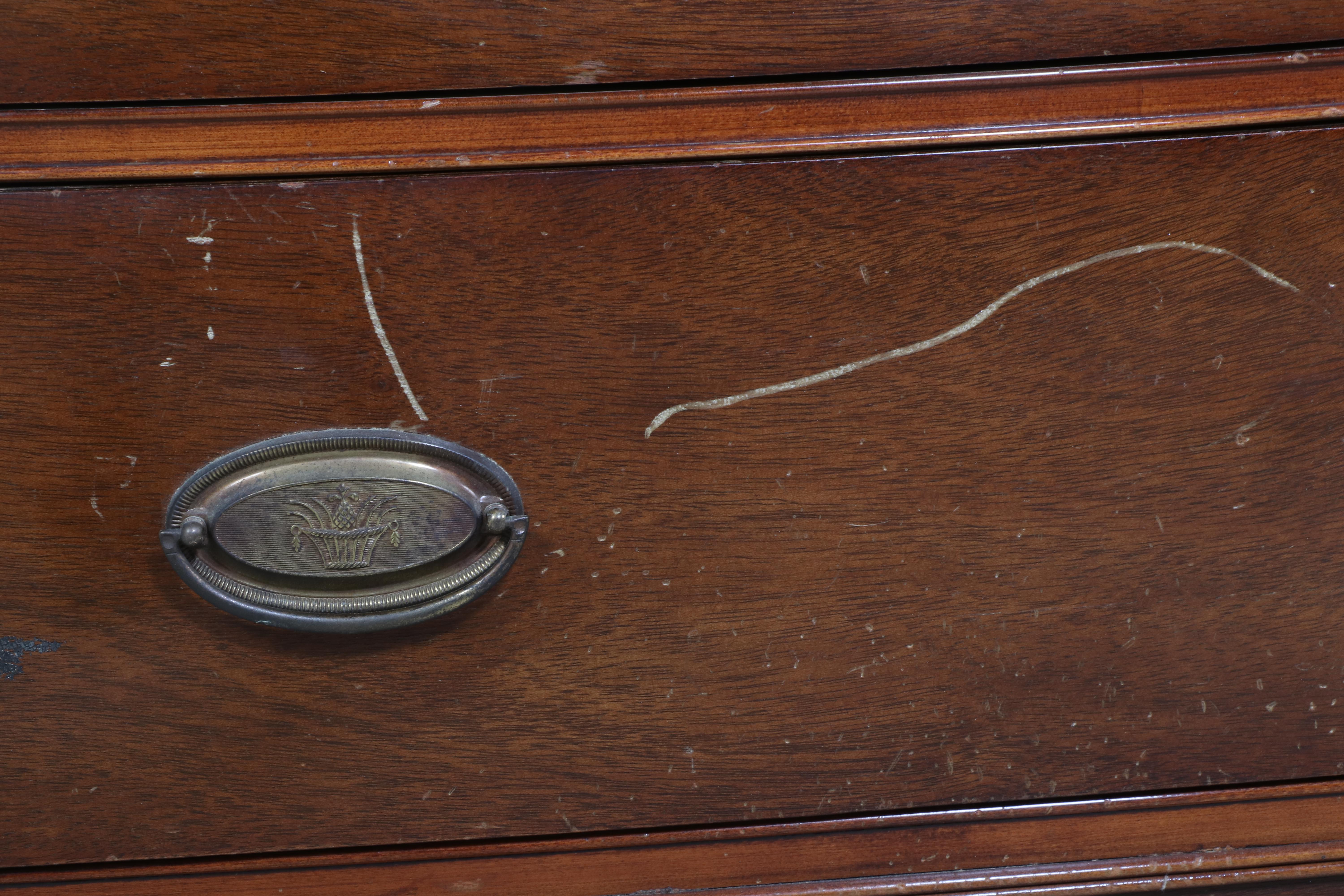 National Furniture Co. Federal Style Mahogany Six-Drawer Bowfront Chest