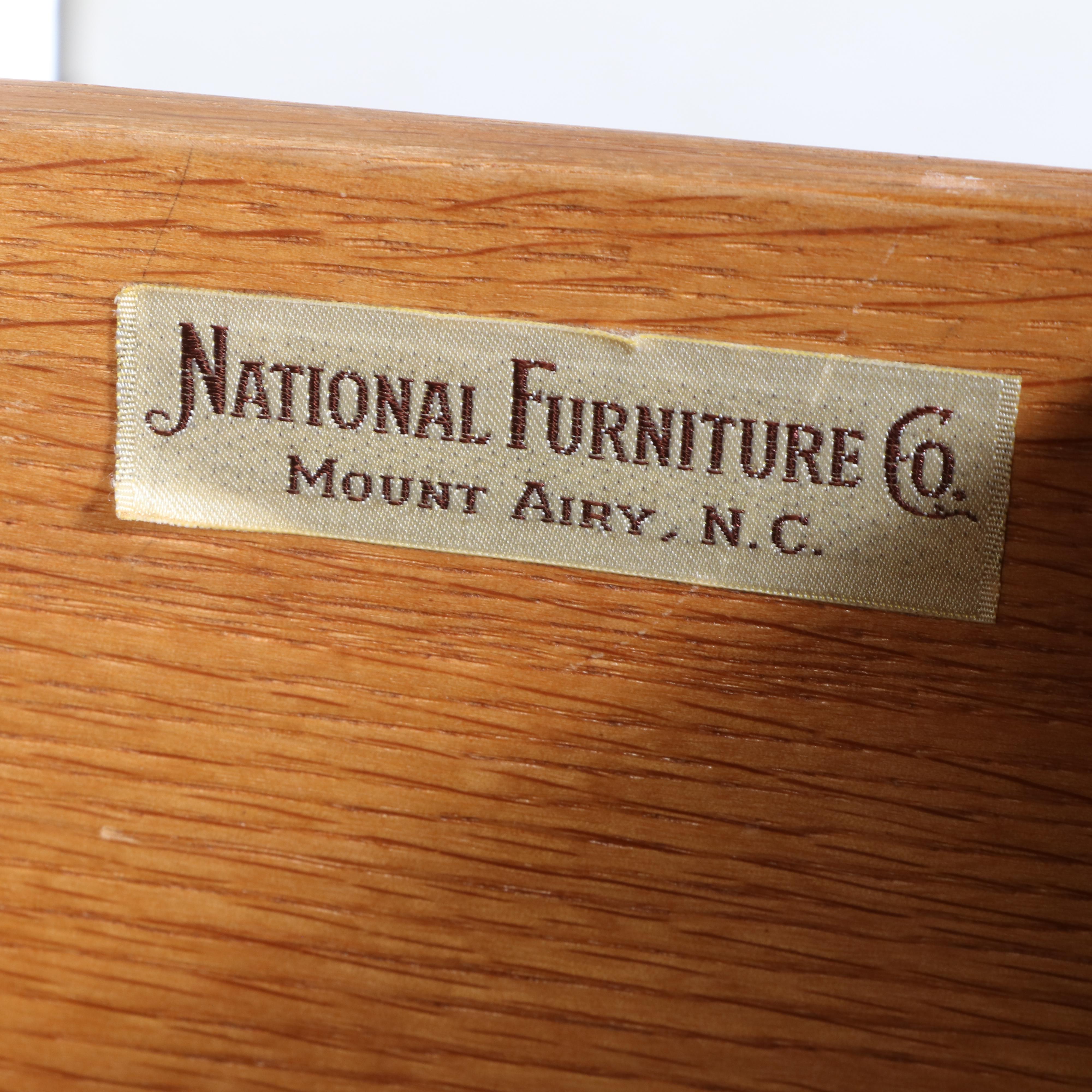 National Furniture Co. Federal Style Mahogany Six-Drawer Bowfront Chest