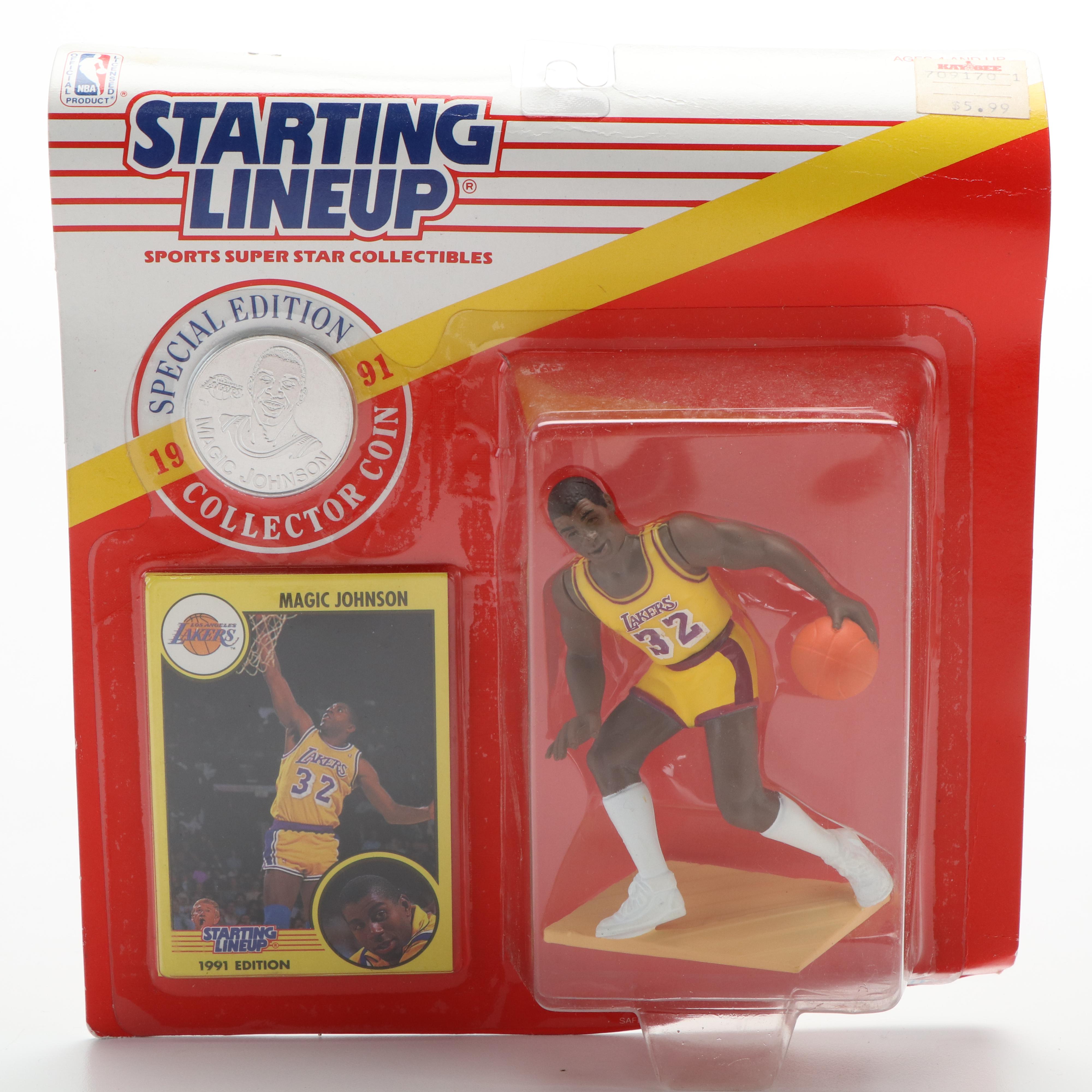 Starting Lineup Basketball Action Figures Featuring Michael Jordan and More