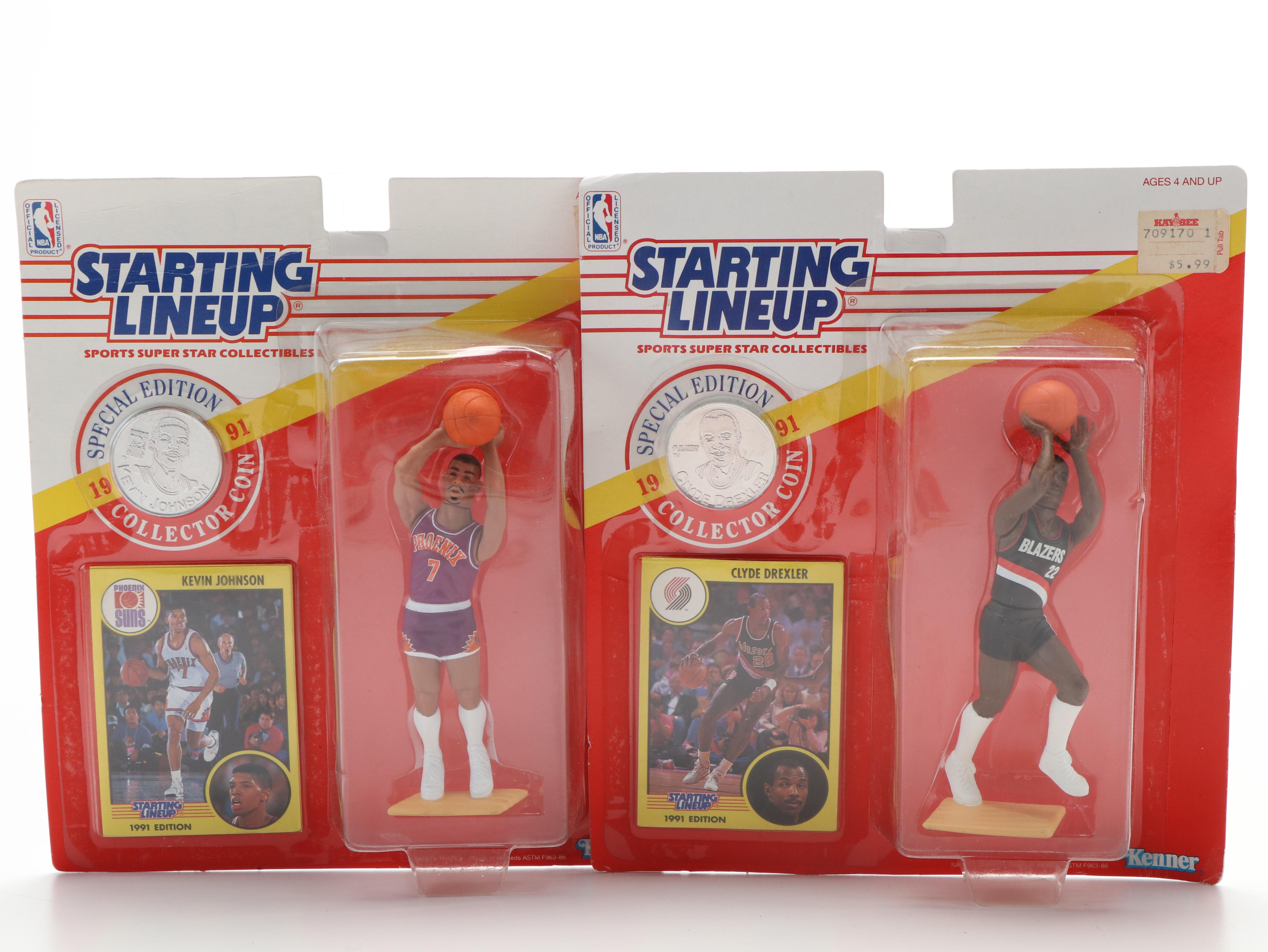 Starting Lineup Basketball Action Figures Featuring Michael Jordan and More