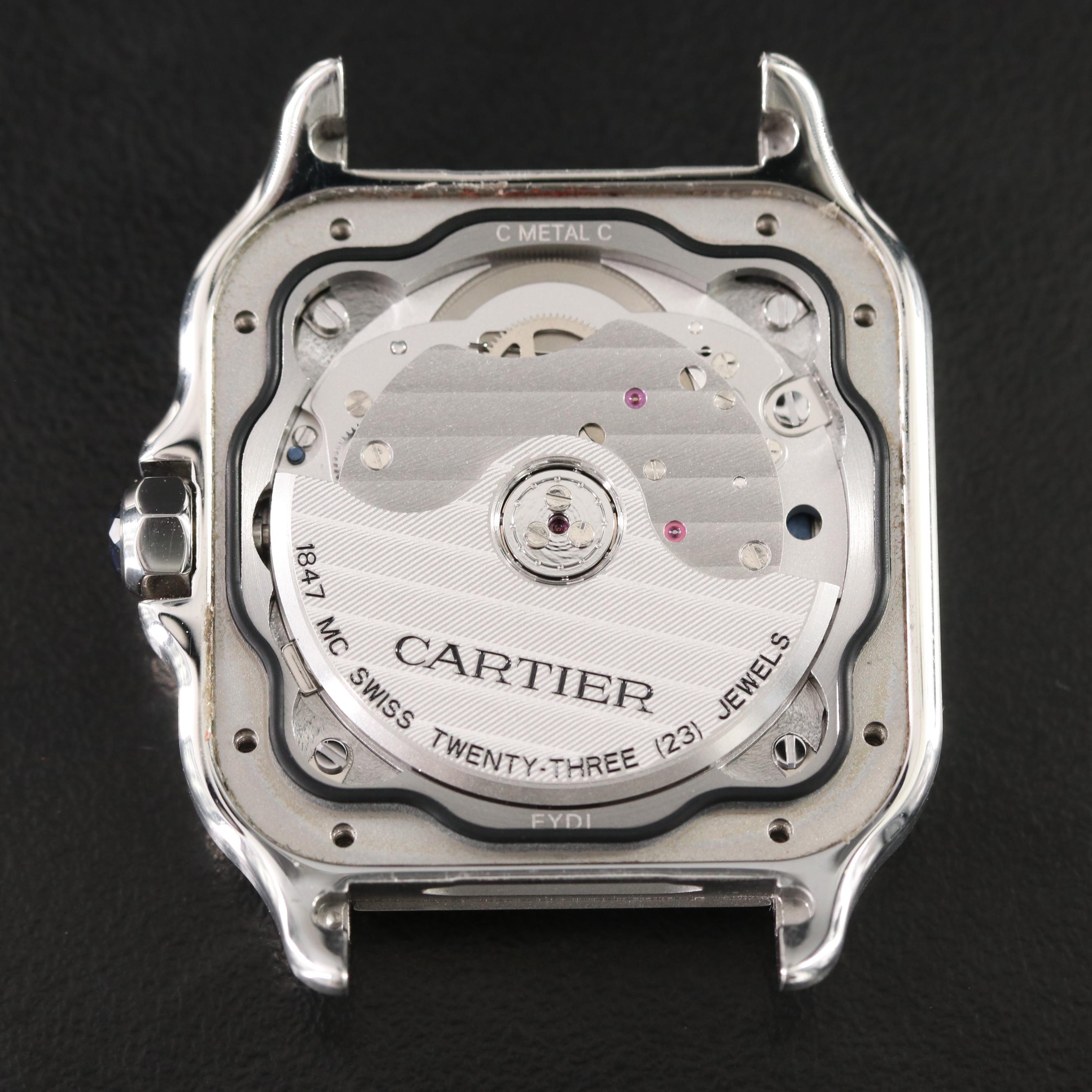 Cartier Santos de Cartier 4075 Blue Steel Automatic Watch