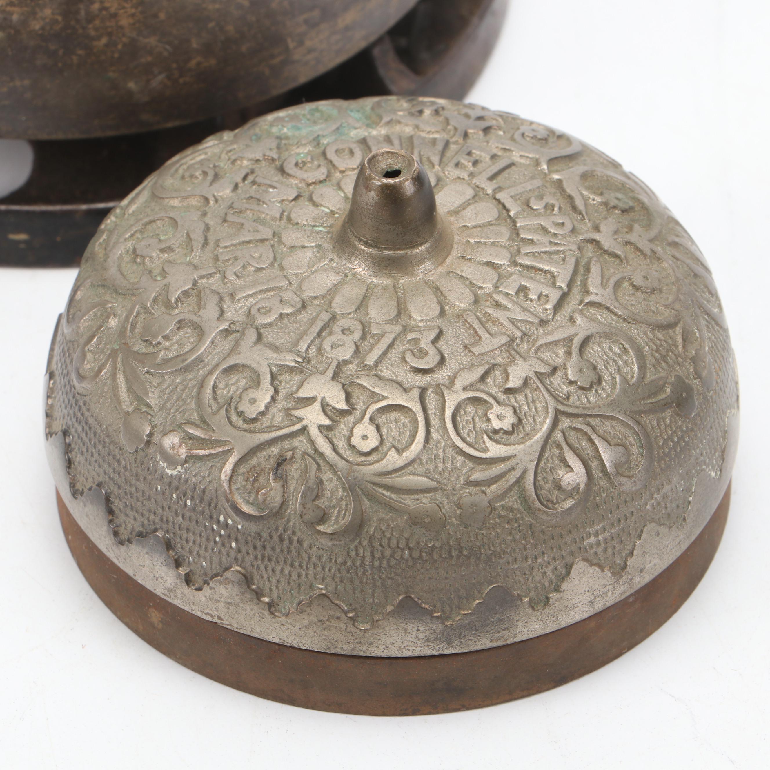 Late Victorian Metal Twist Door Bells, Late 19th Century