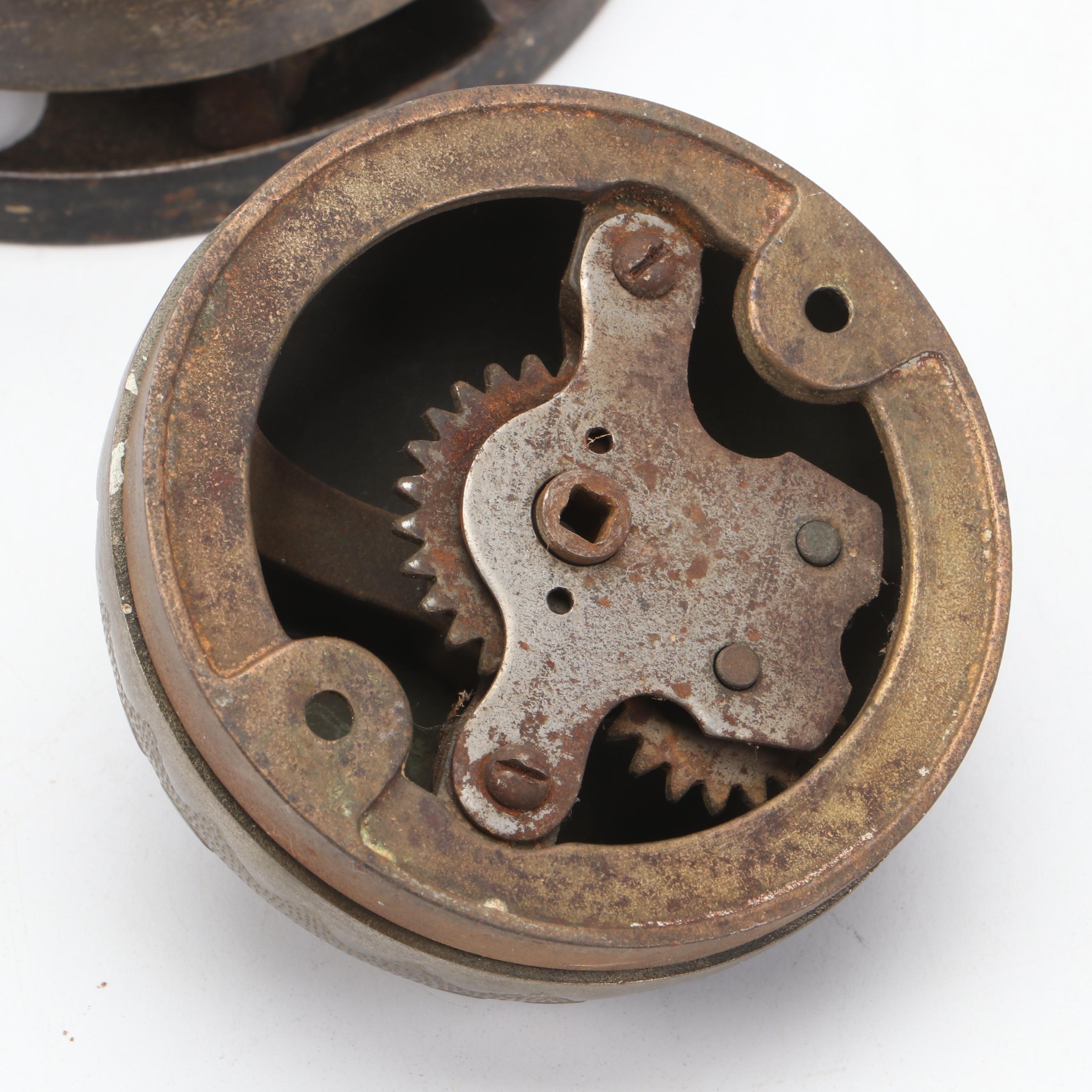 Late Victorian Metal Twist Door Bells, Late 19th Century