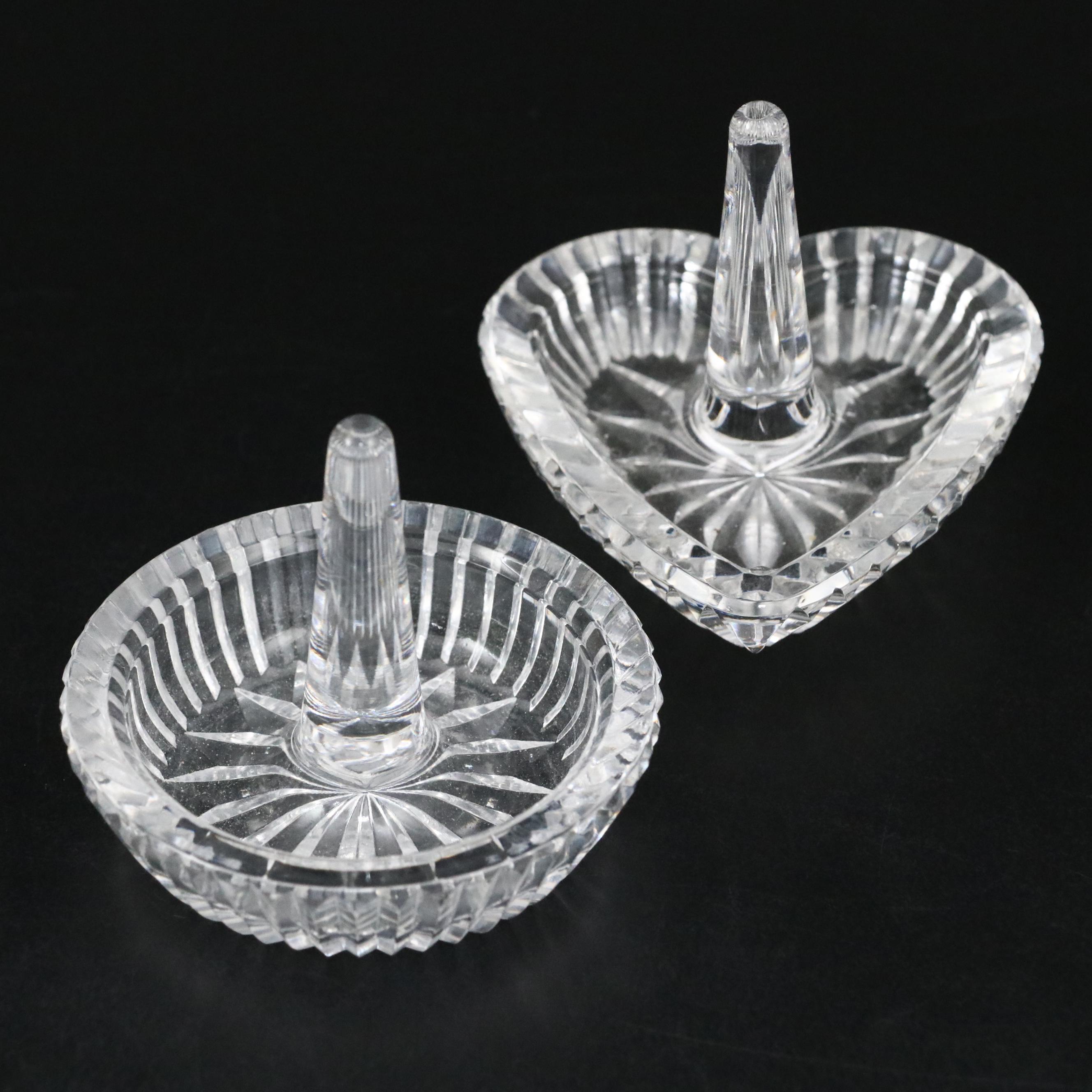 Waterford Crystal Heart and Round Ring Dishes