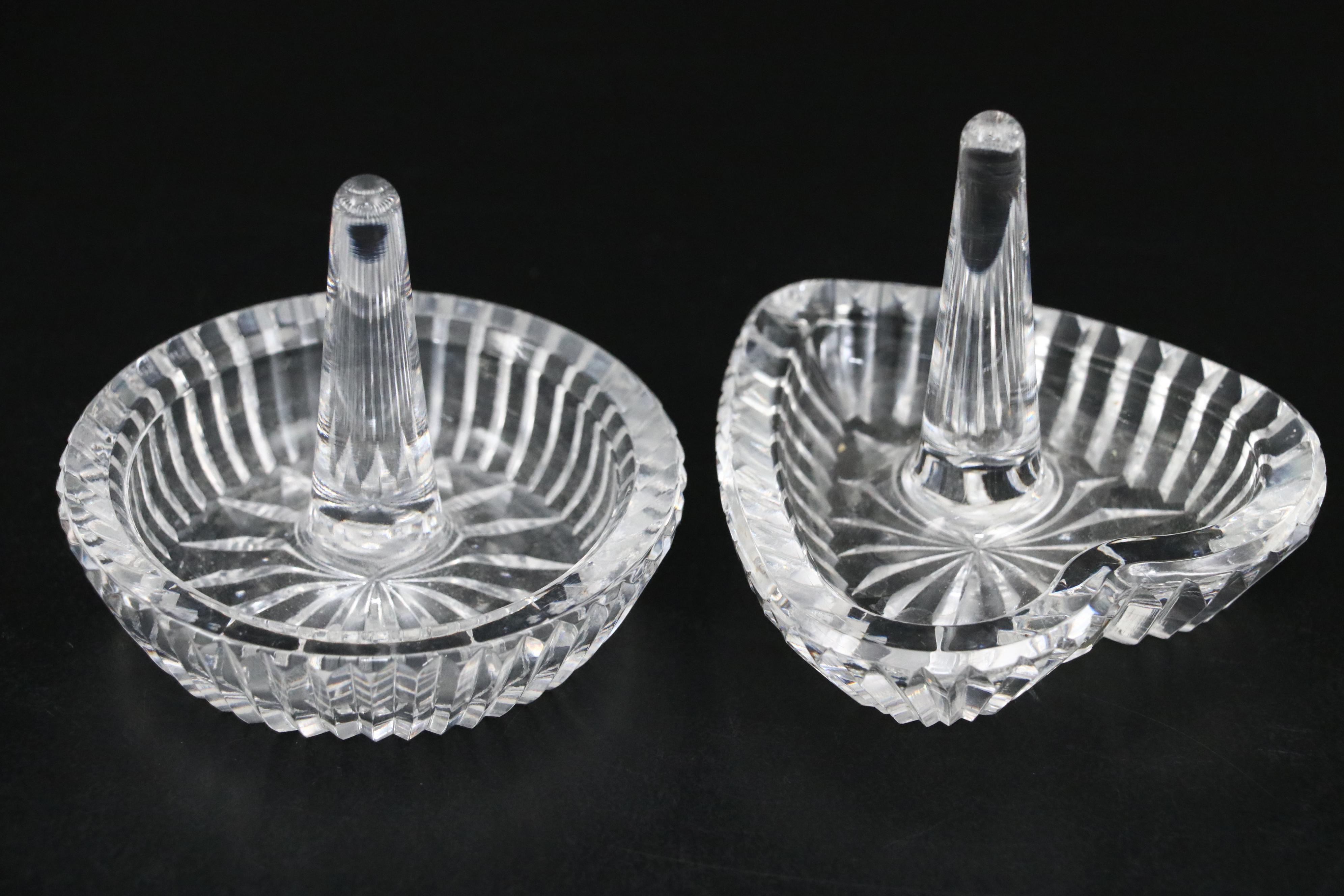 Waterford Crystal Heart and Round Ring Dishes