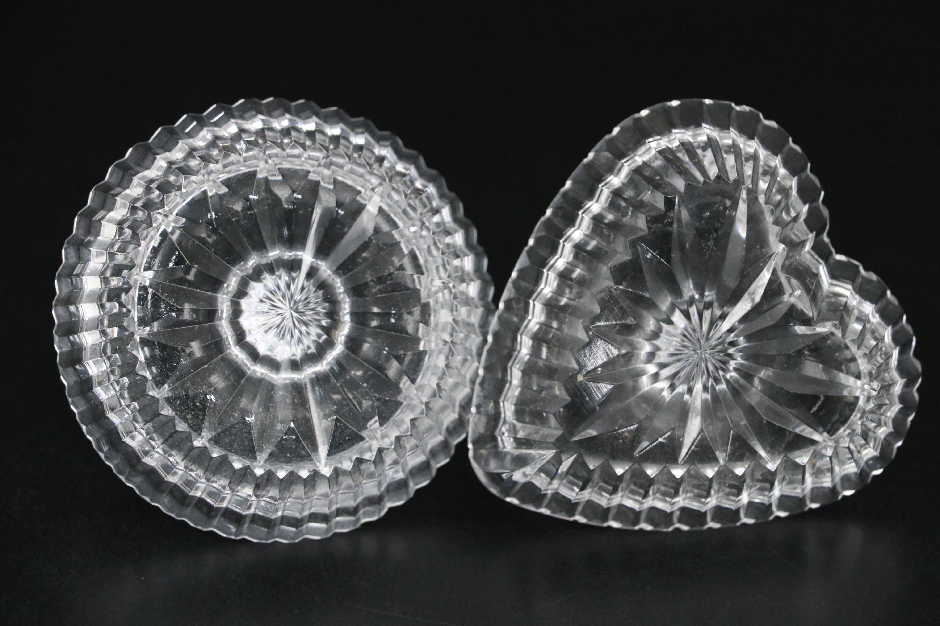 Waterford Crystal Heart and Round Ring Dishes