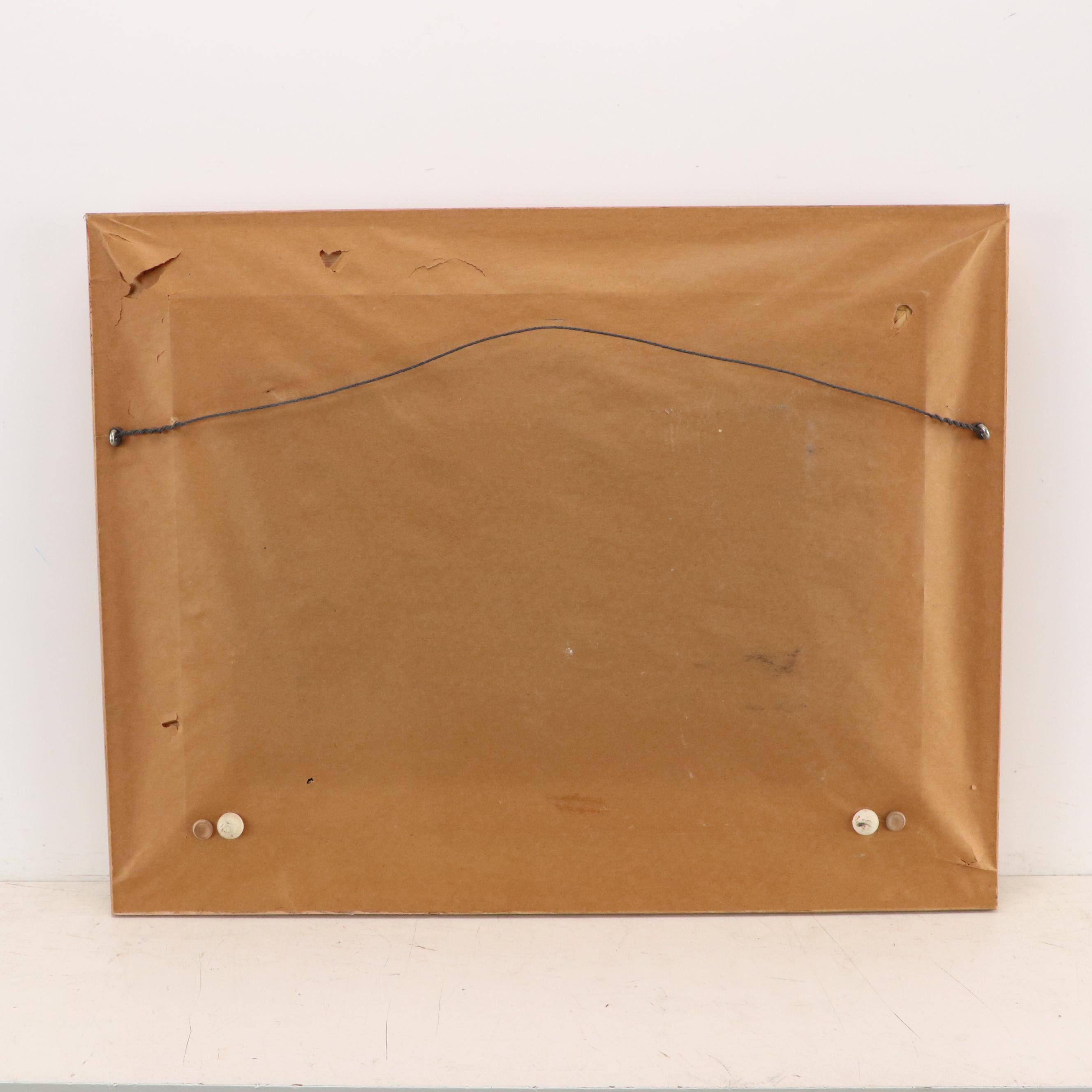 Emile Marin Orientalist Oil Painting of Open Market Scene