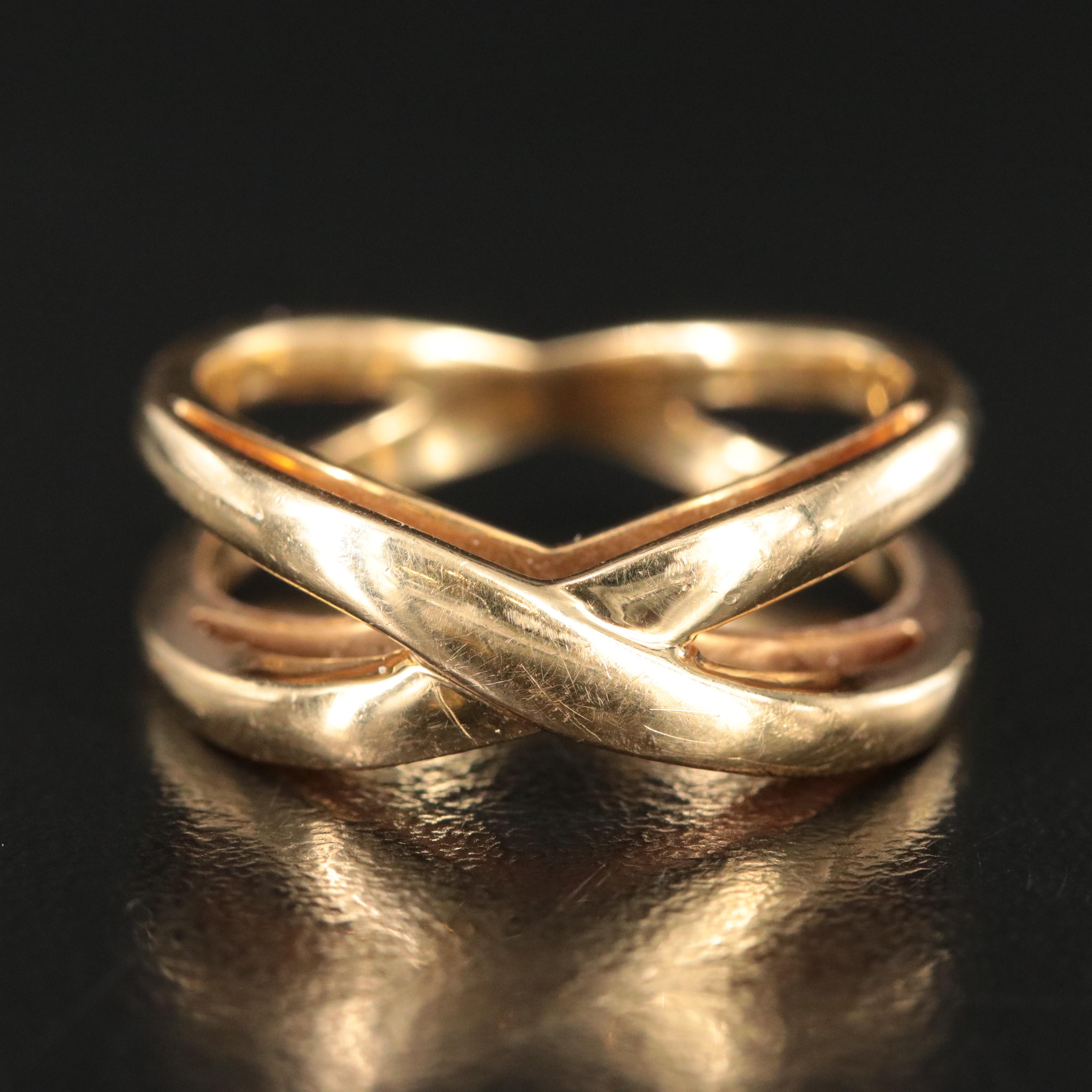 Tiffany & Co. 18K Infinity Double Crossover Ring