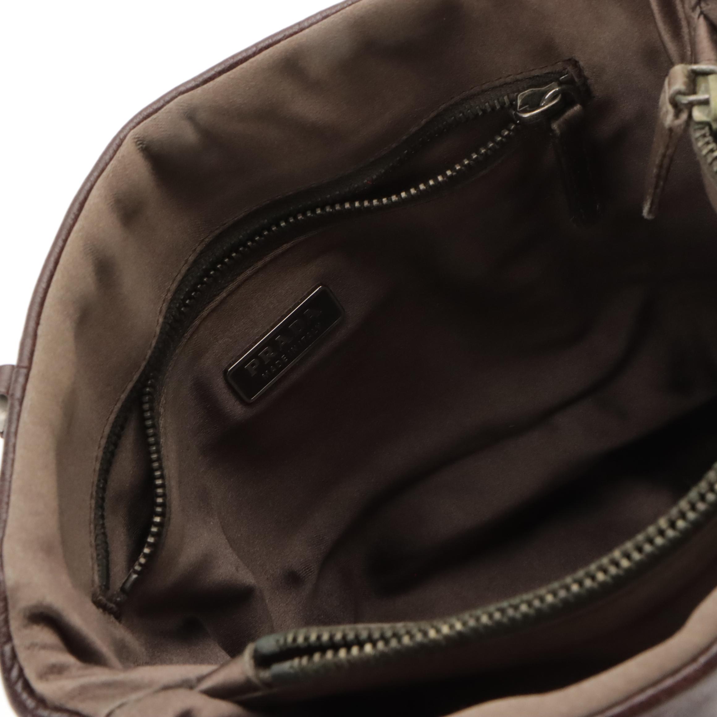 Prada Small Tote in Crinkled Lambskin Leather