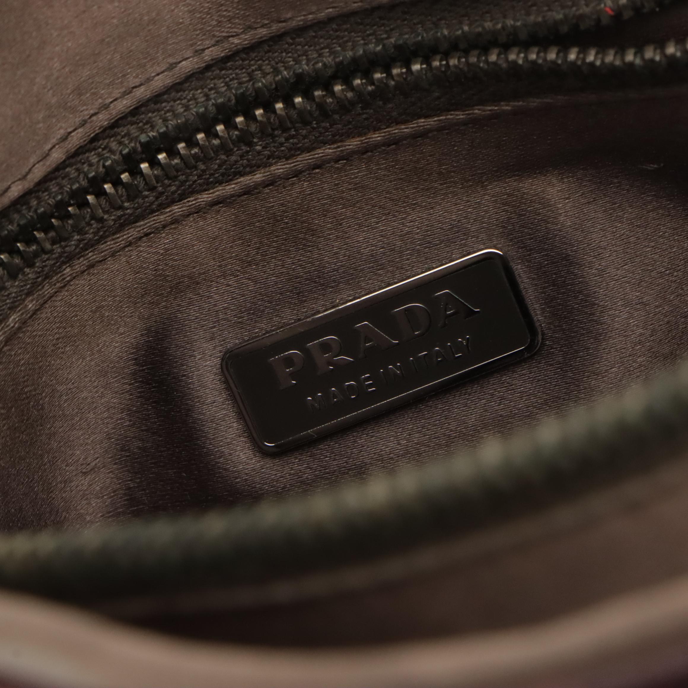 Prada Small Tote in Crinkled Lambskin Leather