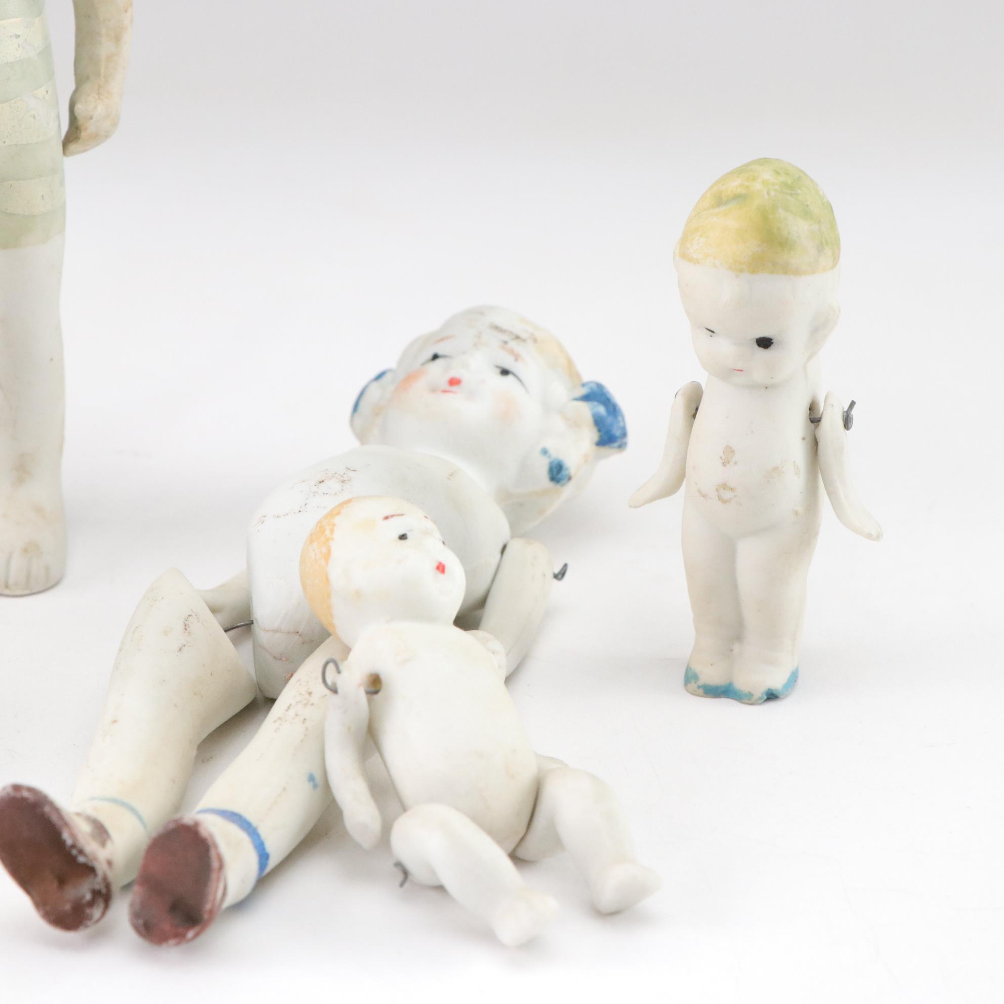 Antique Bisque Kewpies and Jointed Dolls, Many Made In Japan