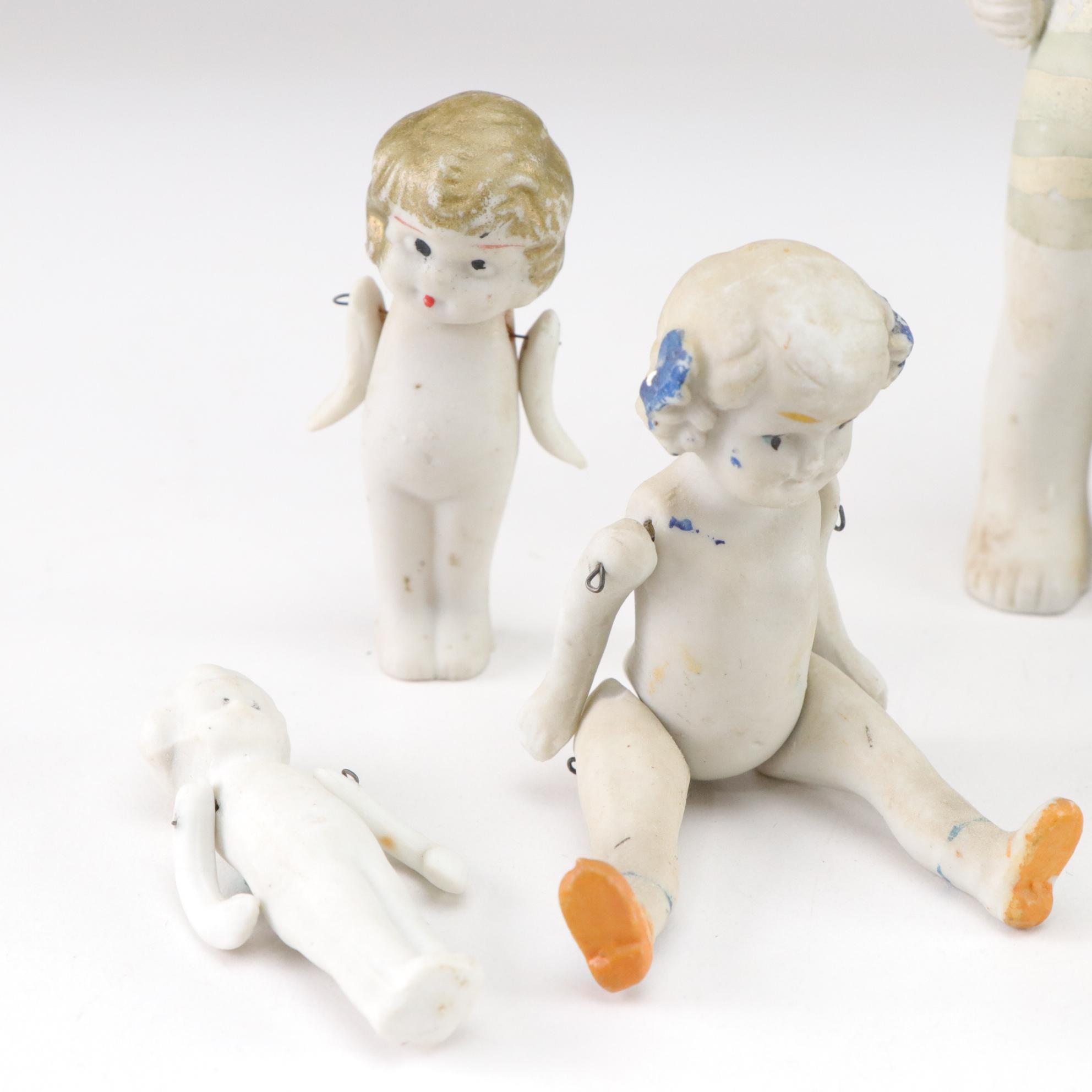 Antique Bisque Kewpies and Jointed Dolls, Many Made In Japan