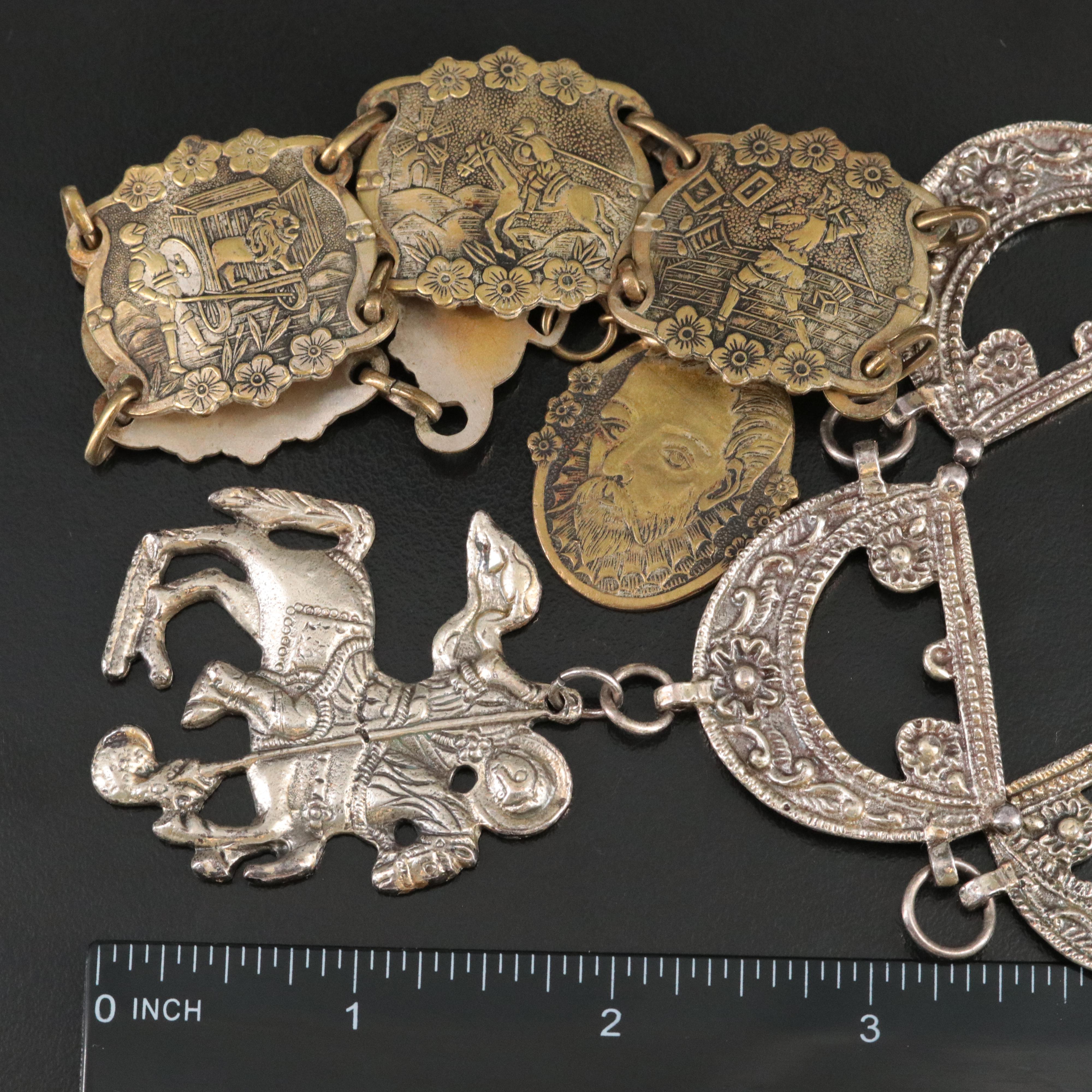 Alva Museum Replica Saint George & the Dragon Necklace & Don Quixote Bracelet