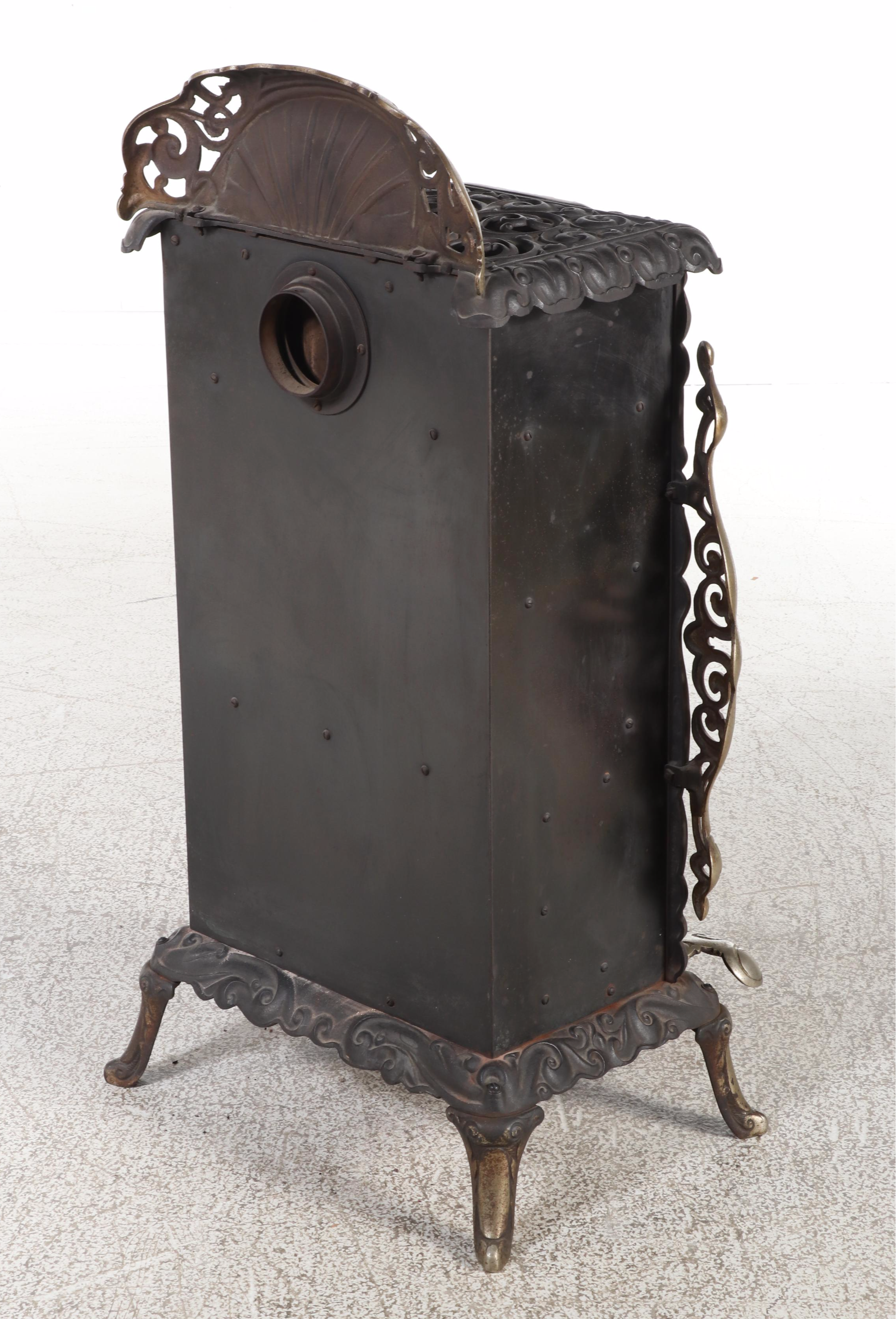 Late Victorian Quad Stove Mfg "Quad" Gas Parlor Heater