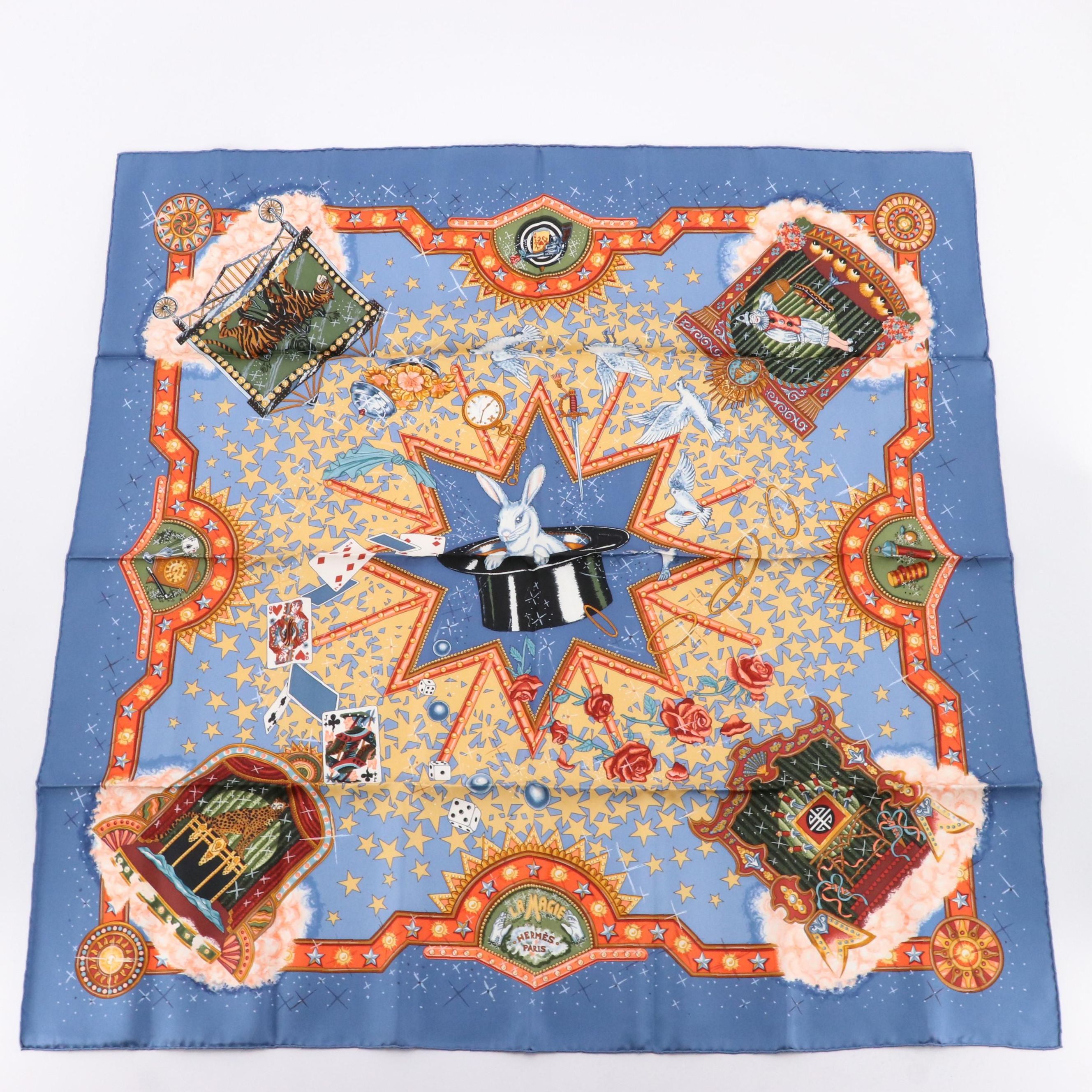 Hermès "La Magie" Scarf 90 in Silk Twill