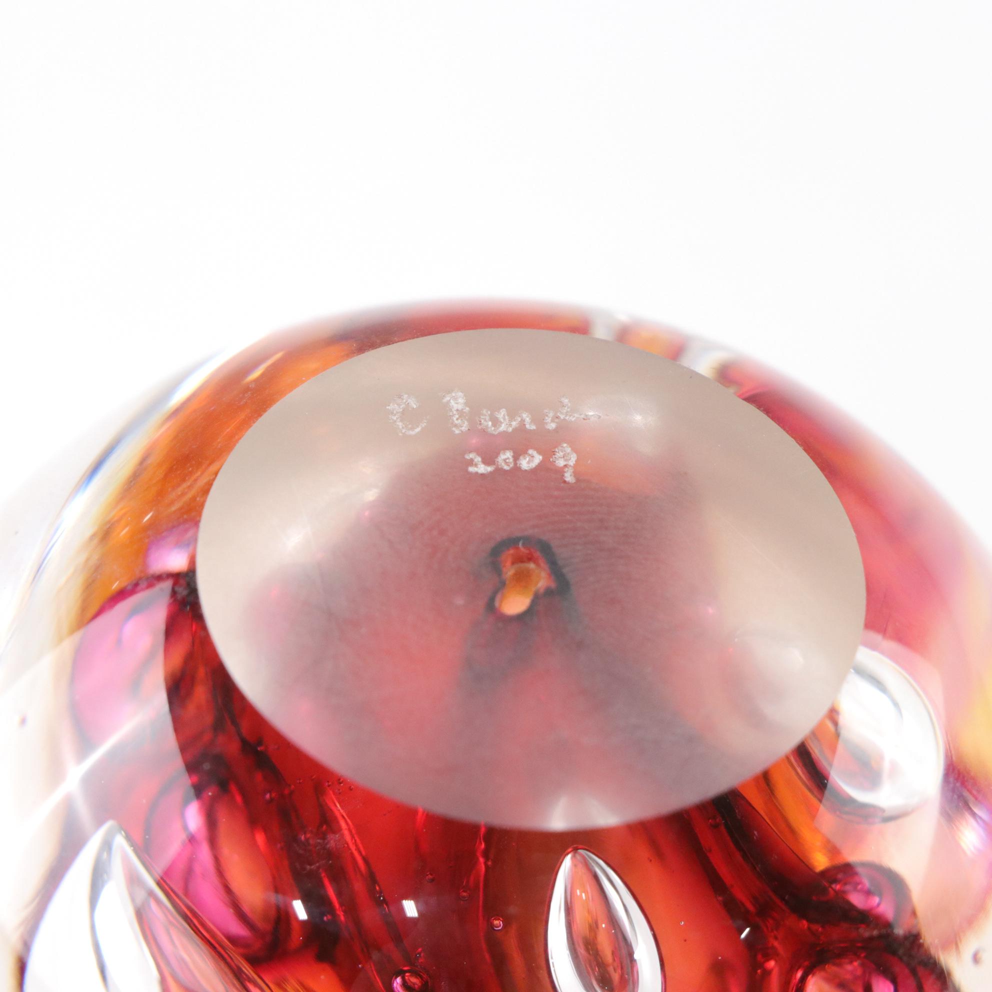 Ron Schuster, Marilyn Kimble Holt, and Caitlin Burch Art Glass Paperweights