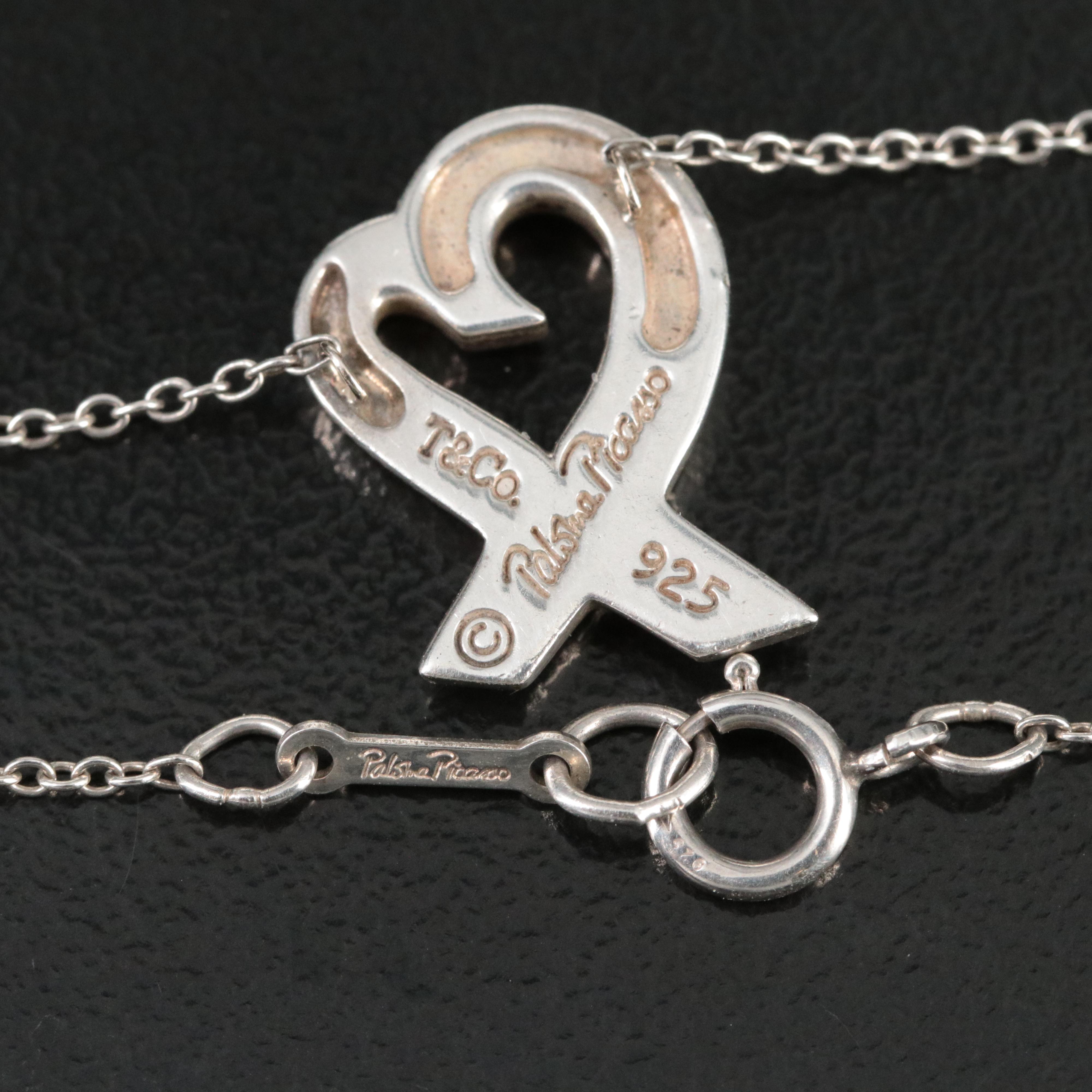 Paloma Picasso for Tiffany & Co. Loving Heart Sterling Necklace