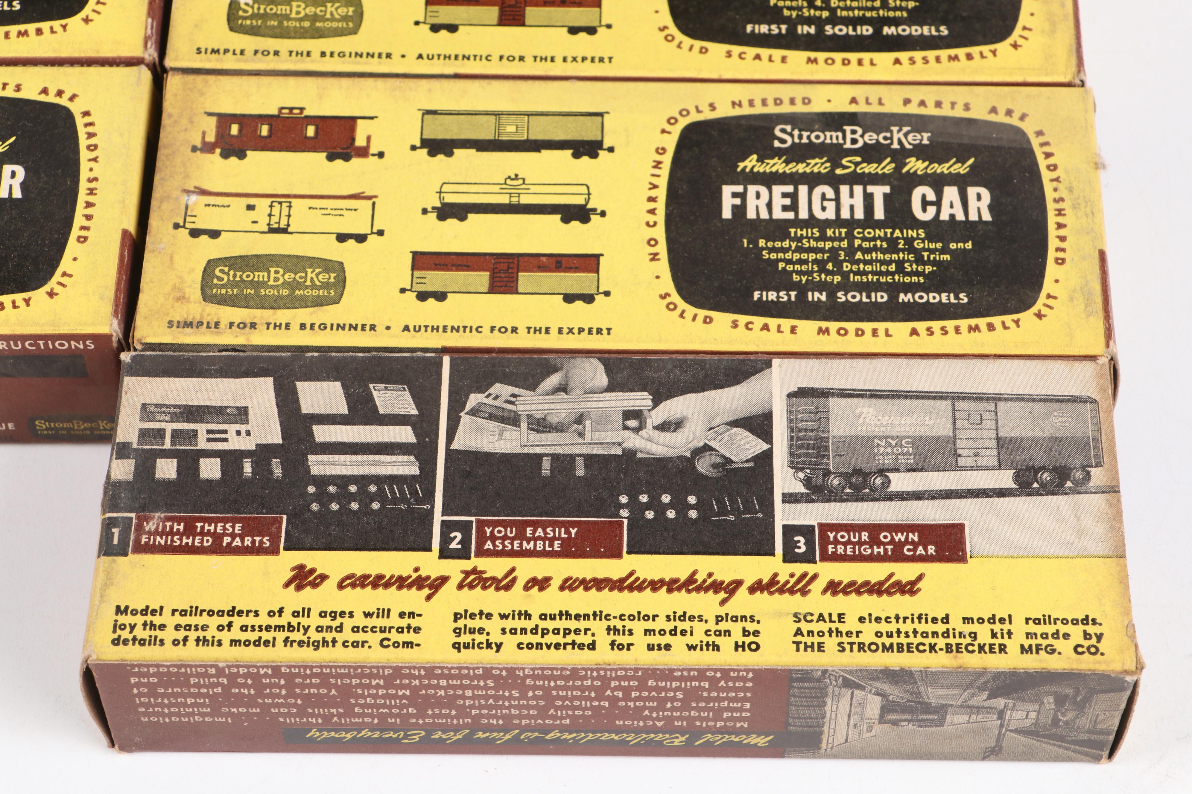 Strombecker Guided Missile Model Kits, USAF Matador Kit and Freight Cars