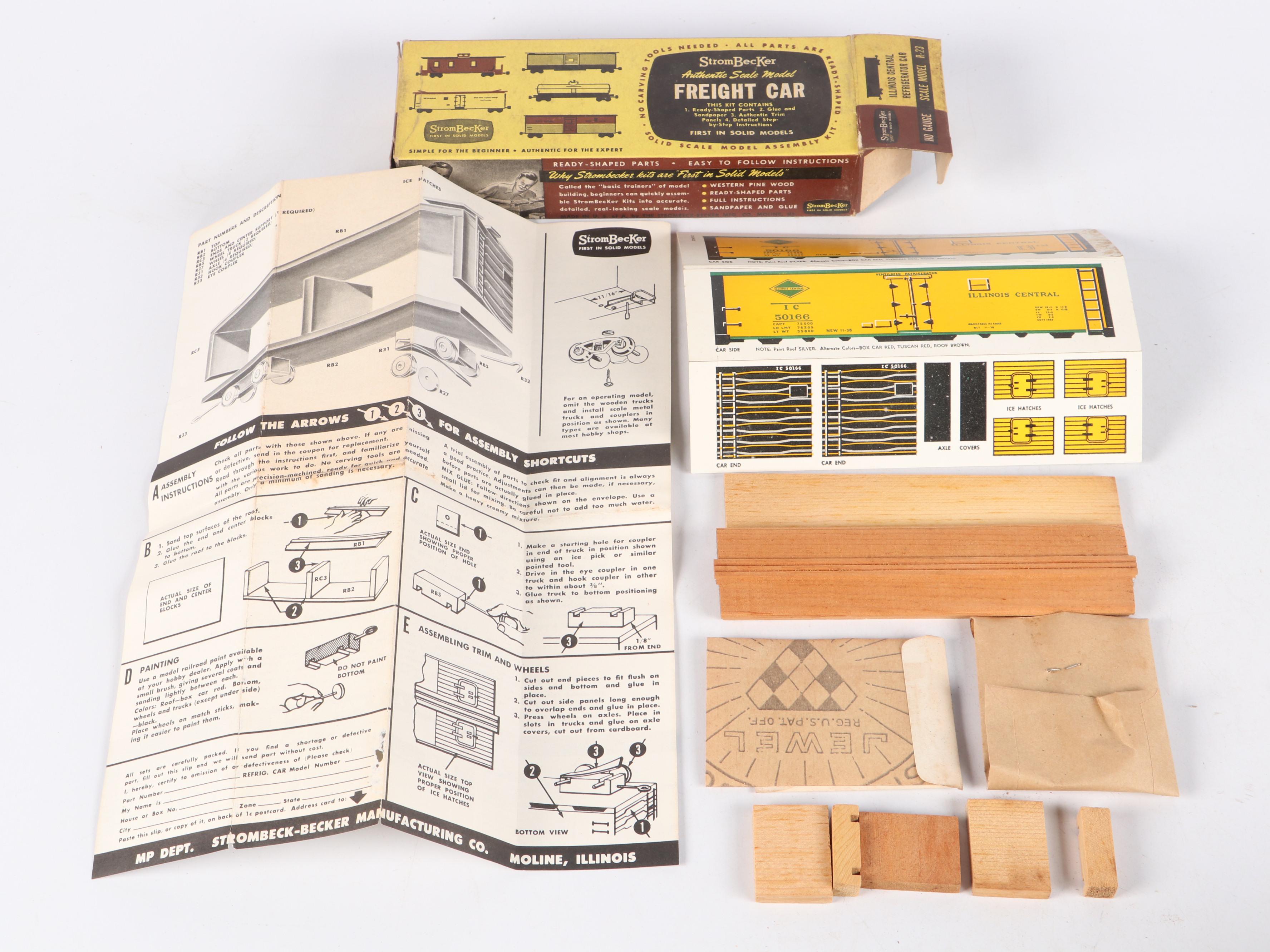 Strombecker Guided Missile Model Kits, USAF Matador Kit and Freight Cars