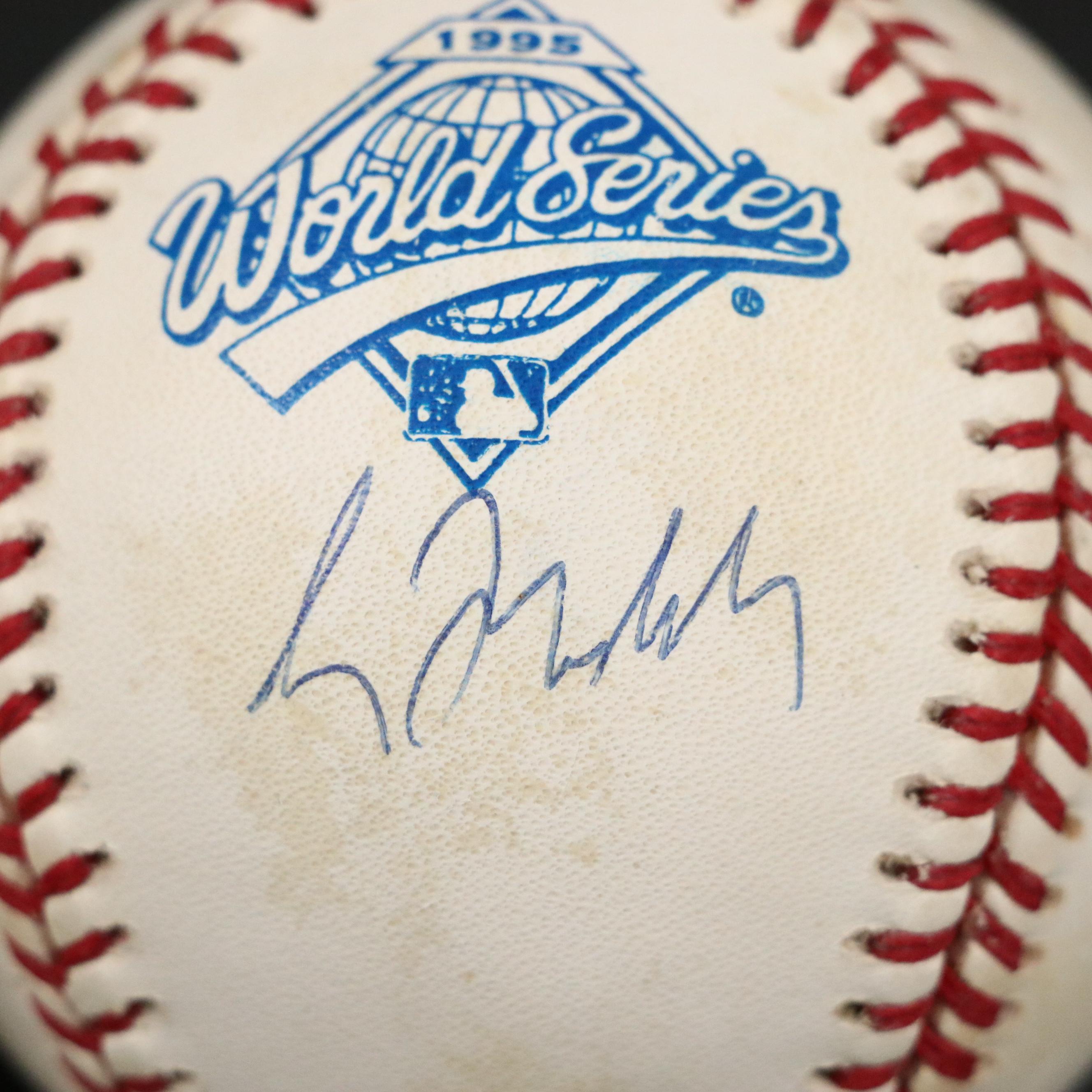 Tom Glavine and Greg Maddux Signed Rawlings 1995 Official World Series Baseballs