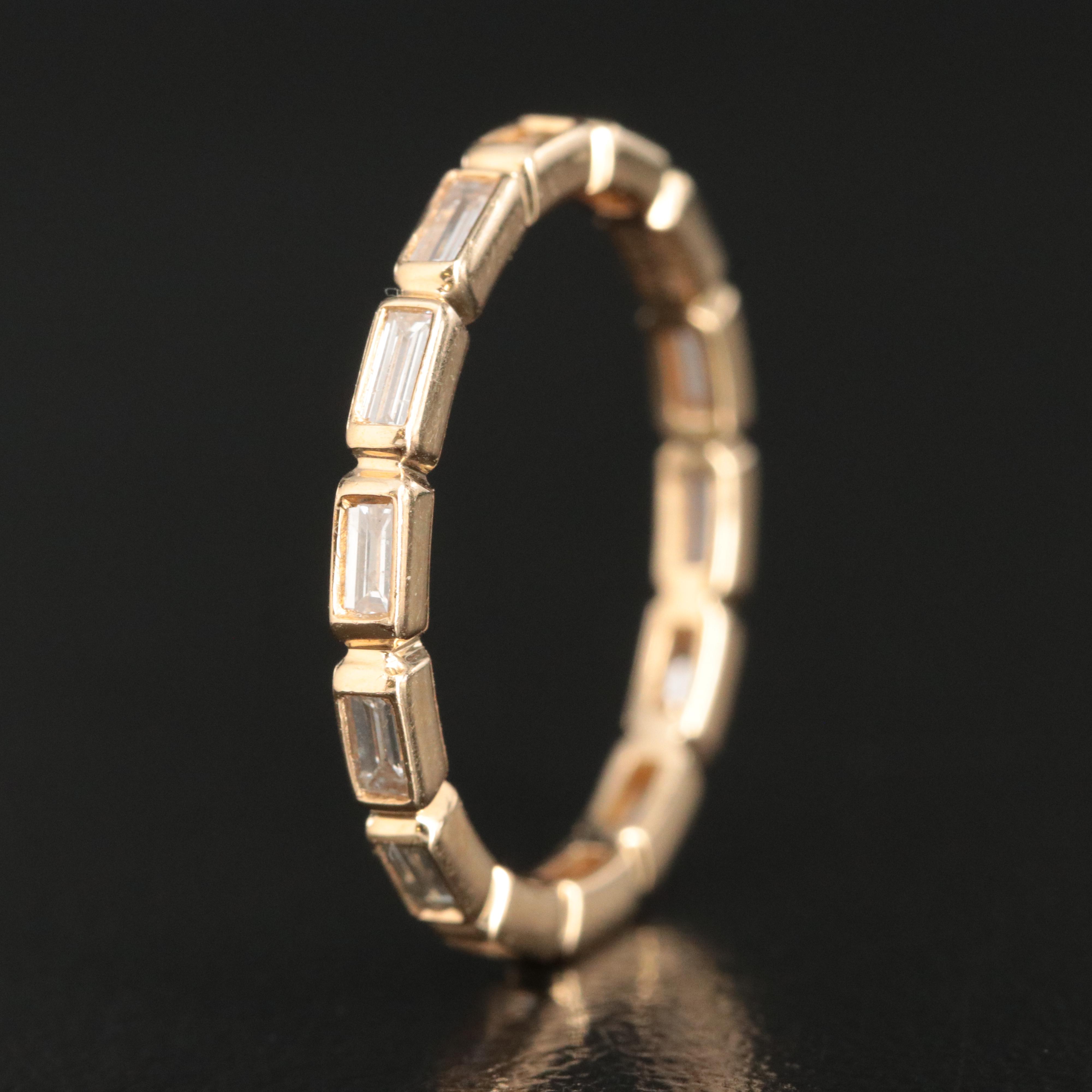 14K 0.53 CTW Diamond Baguette Eternity Ring
